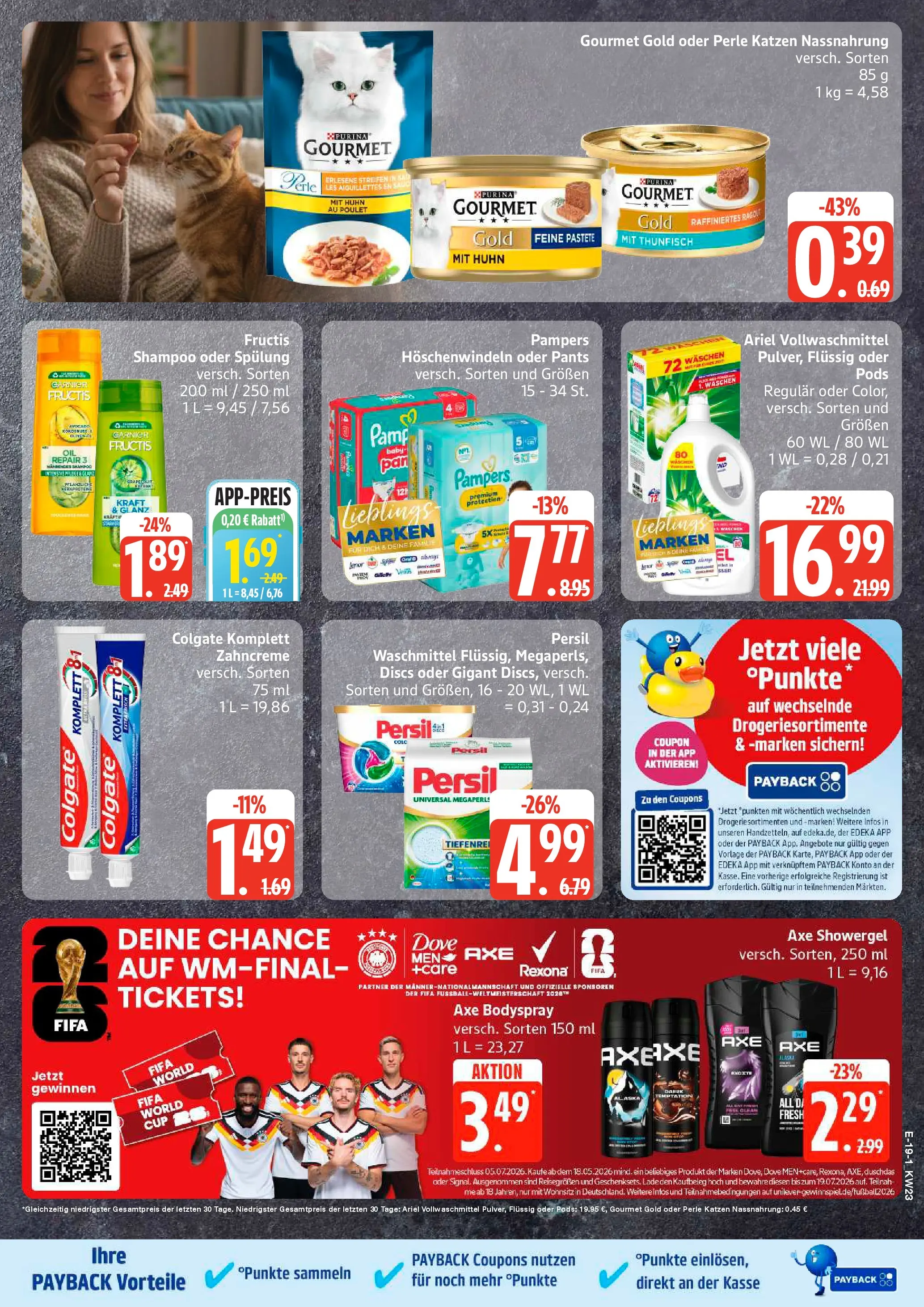 Edeka prospekt Rostock (ab 01.06.2026) » Angebote Online | Seite: 23 | Produkte: Ariel, Shampoo, Duschdas, Axe