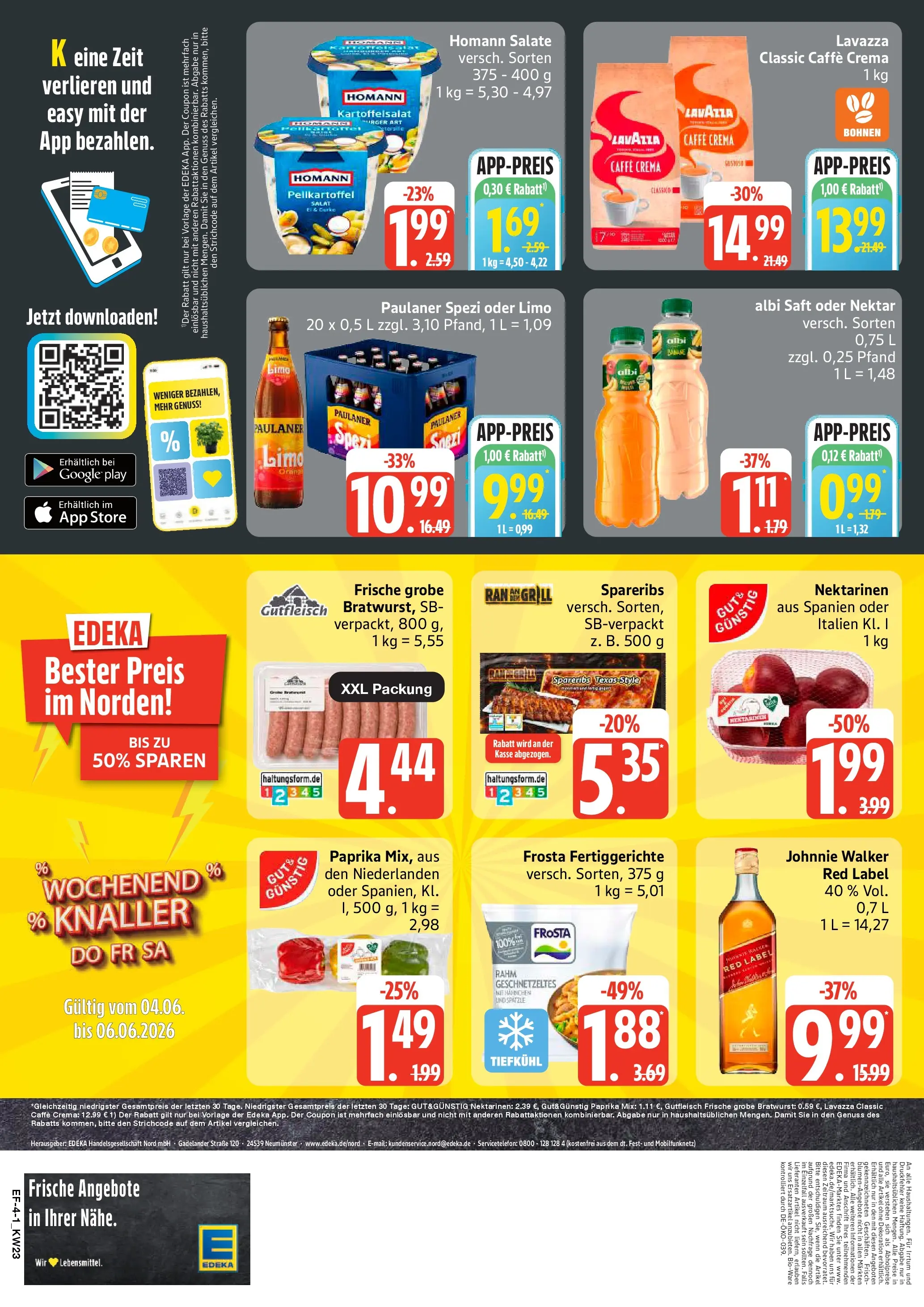 Edeka prospekt Hamburg (ab 01.06.2026) » Angebote Online | Seite: 4 | Produkte: Whisky, Grill, Lavazza, Hahnchen