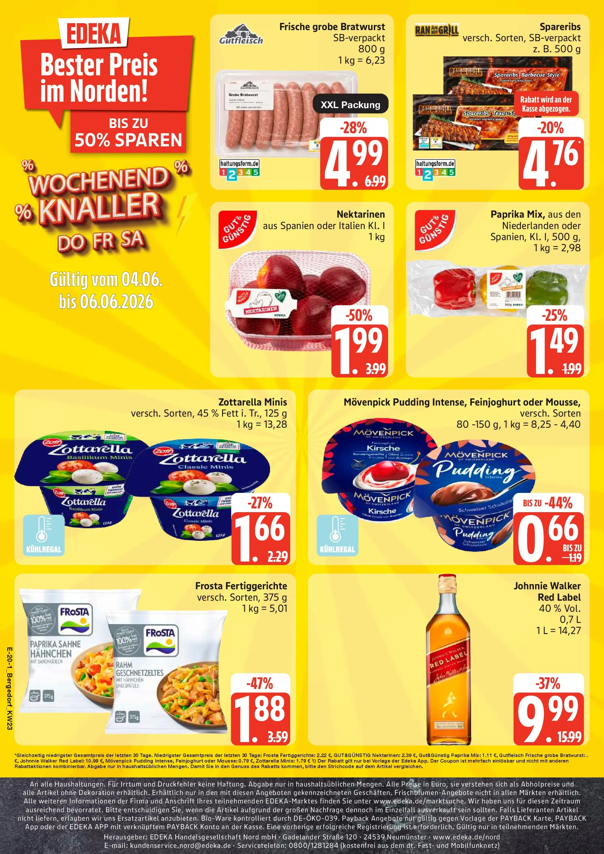 Edeka Prospekt  Hamburg (ab 01.06.2026) » Angebote Online | Seite: 24 | Produkte: Grill, Bratwurst, Fertiggerichte, Sahne