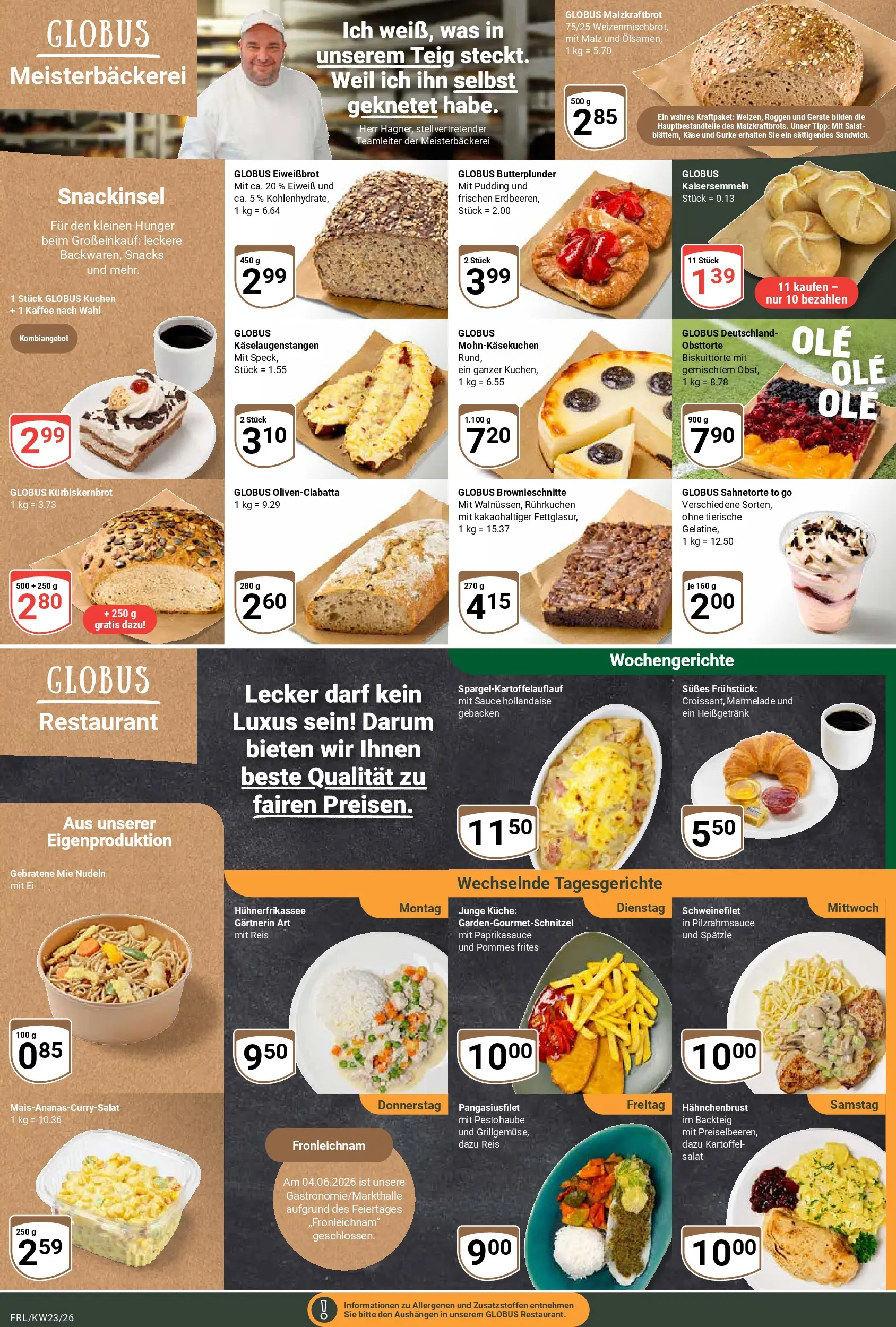 Globus Prospekt Freilassing (ab 01.06.2026) » Angebote online | Seite: 5 | Produkte: Pommes frites, Schweinefilet, Nudeln, Salat