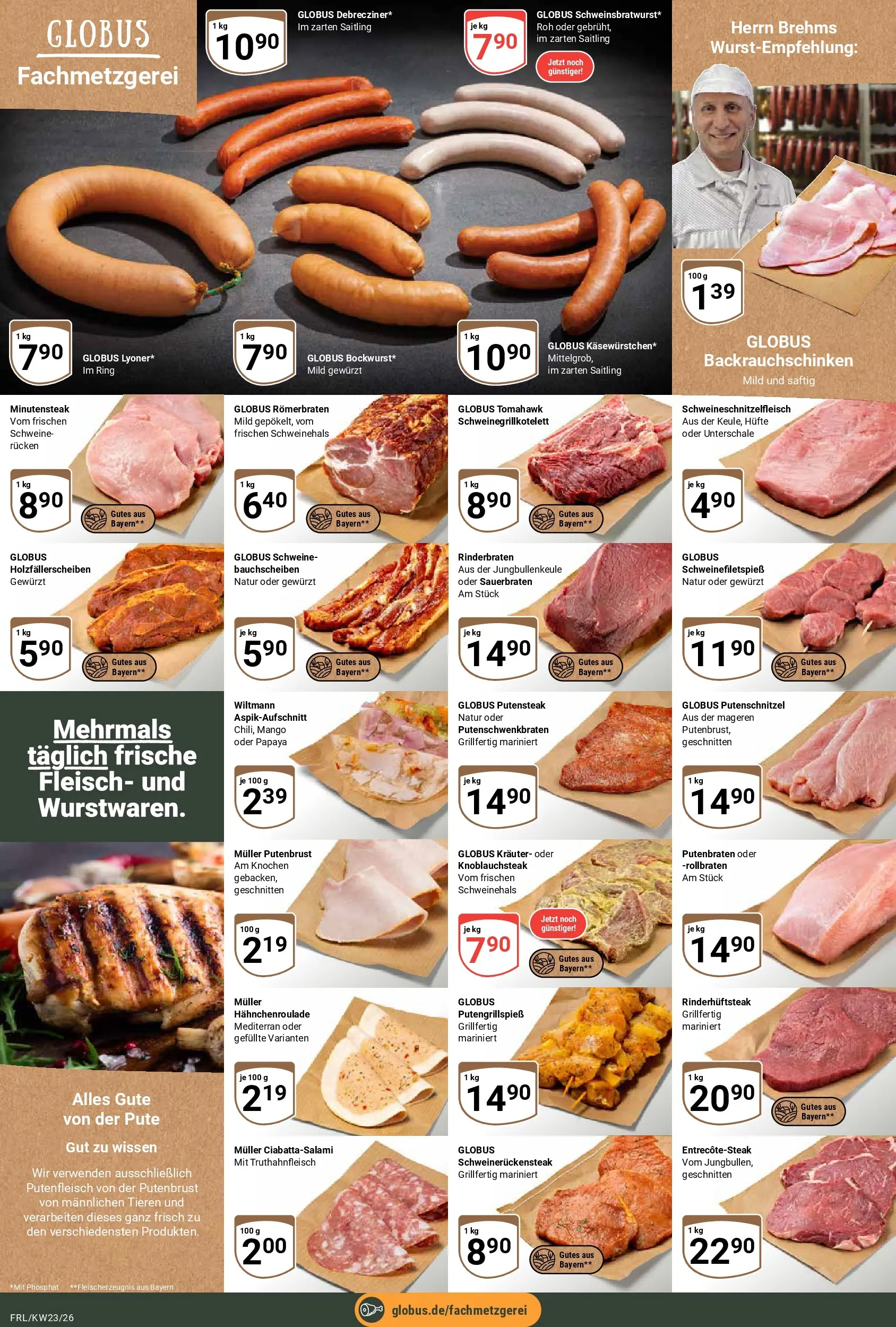 Globus Prospekt Freilassing (ab 01.06.2026) » Angebote online | Seite: 6 | Produkte: Pute, Putenschnitzel, Mango, Fleisch