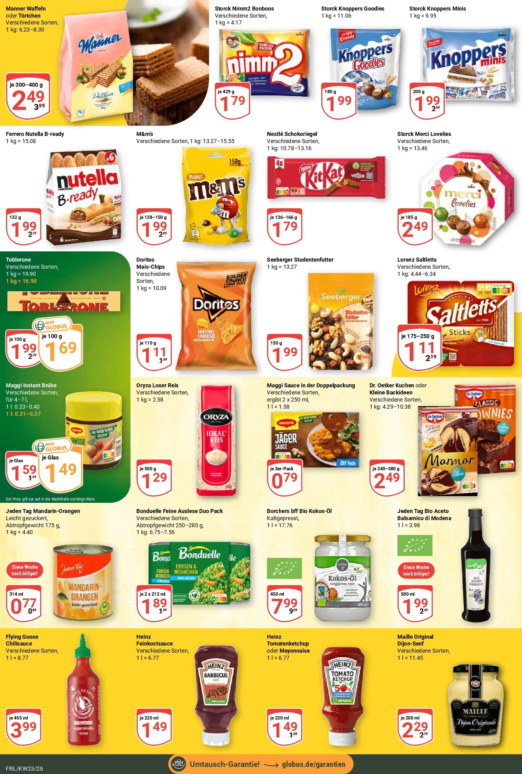 Globus Prospekt Freilassing (ab 01.06.2026) » Angebote online | Seite: 11 | Produkte: Maggi, Nutella, Mayonnaise, Reis