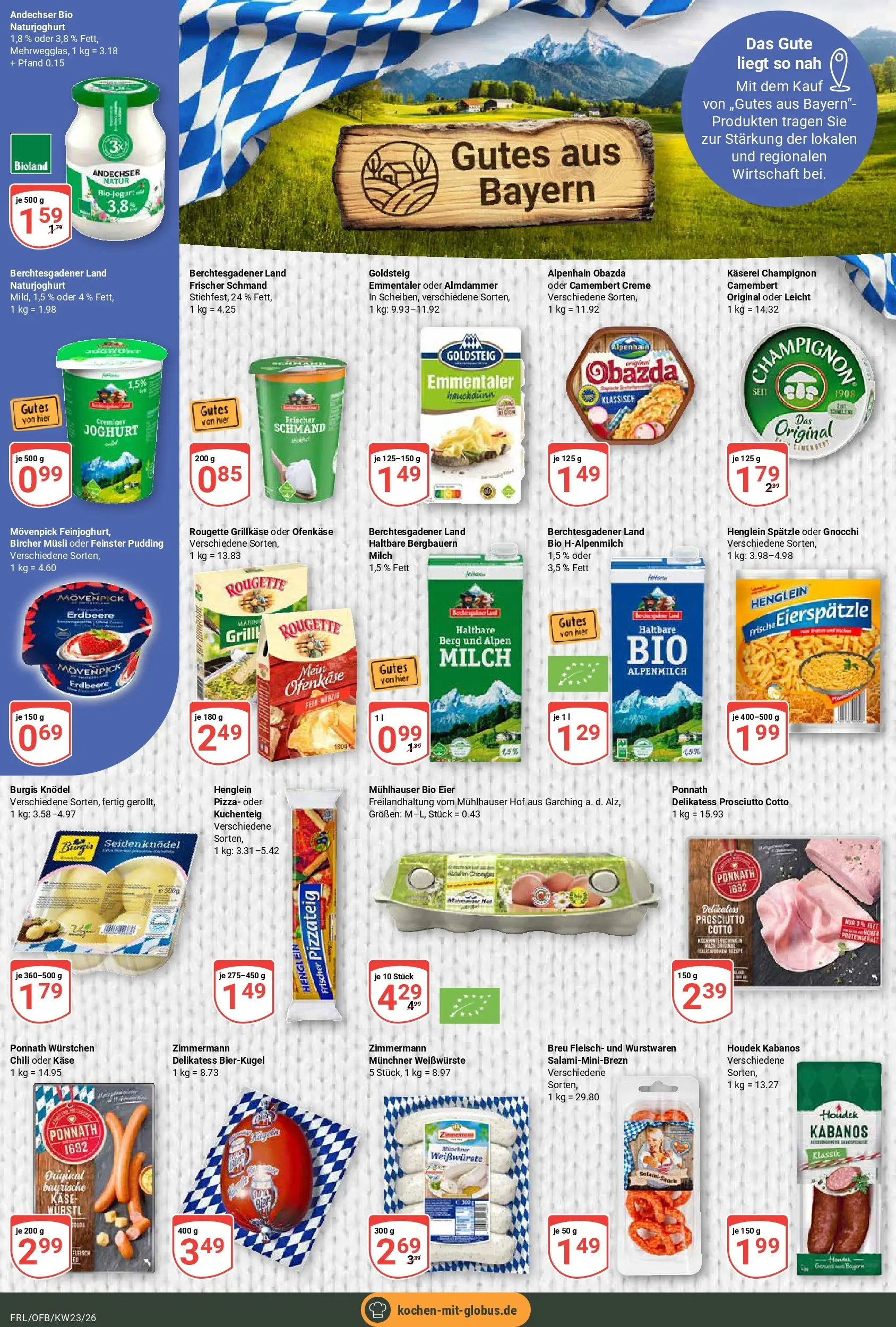 Globus Prospekt Freilassing (ab 01.06.2026) » Angebote online | Seite: 12 | Produkte: Joghurt, Creme, Pizza, Fleisch