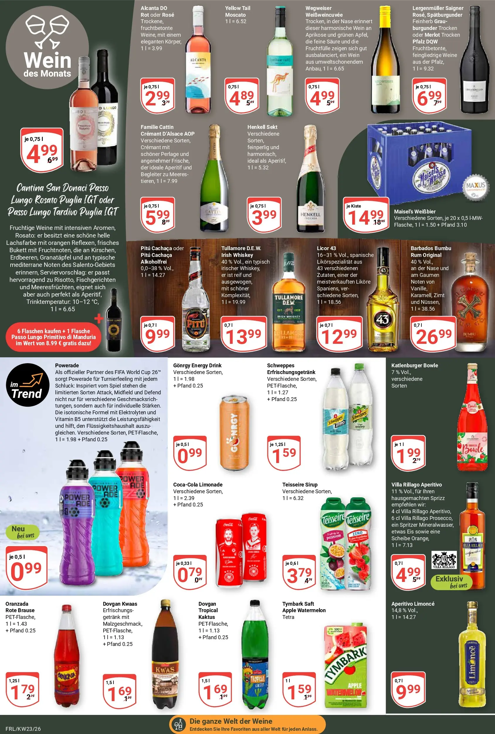Globus Prospekt Freilassing (ab 01.06.2026) » Angebote online | Seite: 14 | Produkte: Limonade, Apple, Saft, Whiskey