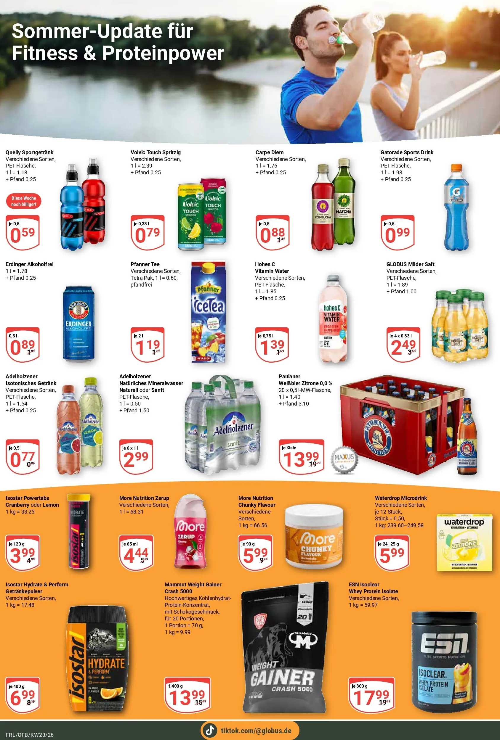 Globus Prospekt Freilassing (ab 01.06.2026) » Angebote online | Seite: 16 | Produkte: Adelholzener, Mineralwasser, Tee, Volvic
