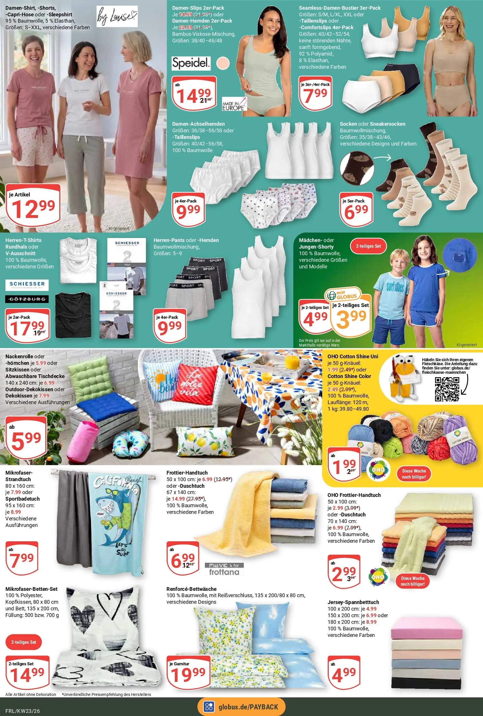 Globus Prospekt Freilassing (ab 01.06.2026) » Angebote online | Seite: 21 | Produkte: Caprihose, Strandtuch, Socken