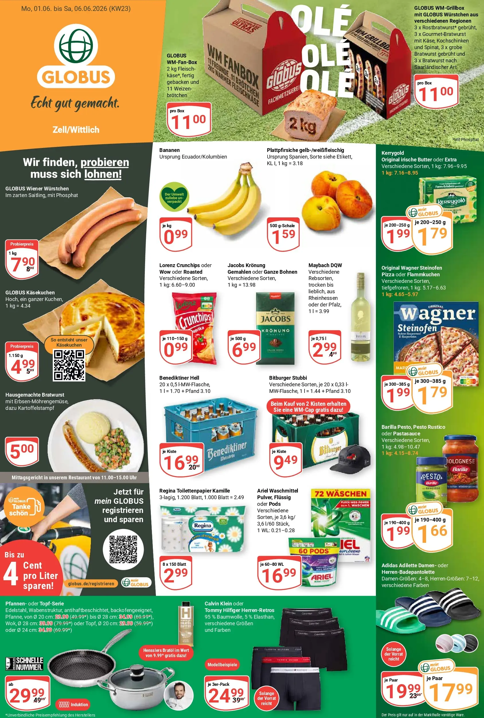 Globus Prospekt Wittlich (ab 01.06.2026) » Angebote online | Seite: 1 | Produkte: Bitburger, Wiener wurstchen, Benediktiner hell, Fleisch