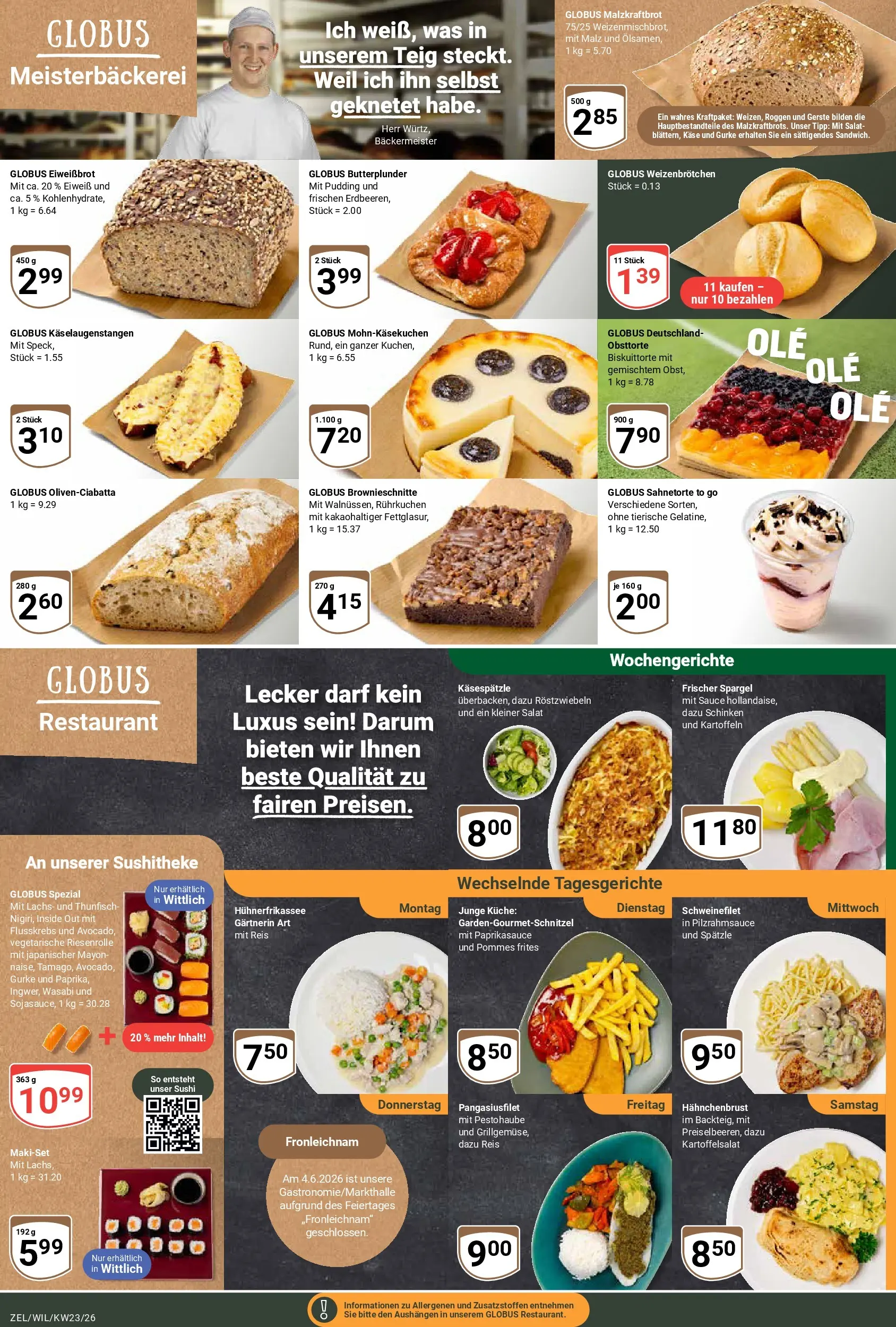 Globus Prospekt Wittlich (ab 01.06.2026) » Angebote online | Seite: 7 | Produkte: Pudding, Lachs, Schinken, Hahnchenbrust