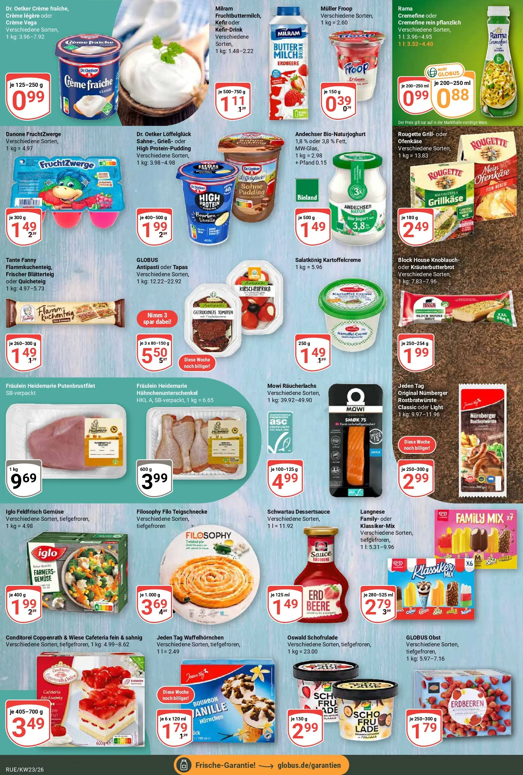 Globus Prospekt Rüsselsheim (ab 01.06.2026) » Angebote online | Seite: 11 | Produkte: Fruchtzwerge, Pudding, Creme, Räucherlachs