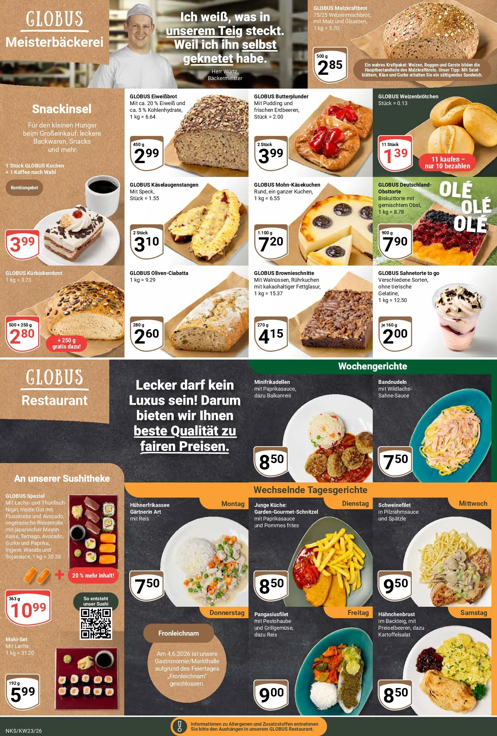Globus Prospekt Neunkirchen (ab 01.06.2026) » Angebote online | Seite: 9 | Produkte: Thunfisch, Pommes, Küche, Lachs