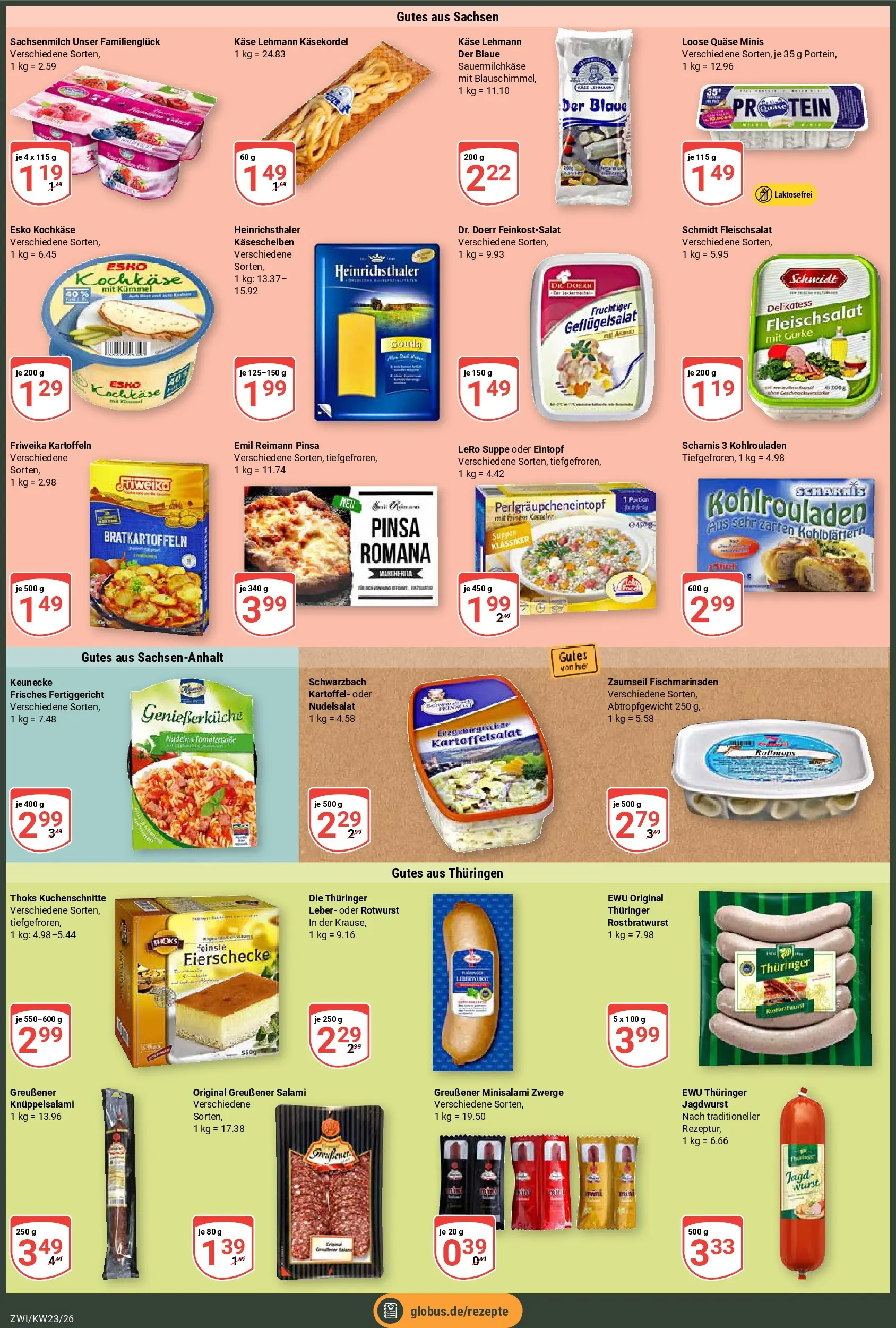 Globus Prospekt Zwickau (ab 31.05.2026) » Angebote online | Seite: 2 | Produkte: Käse, Gouda, Kartoffeln, Salami