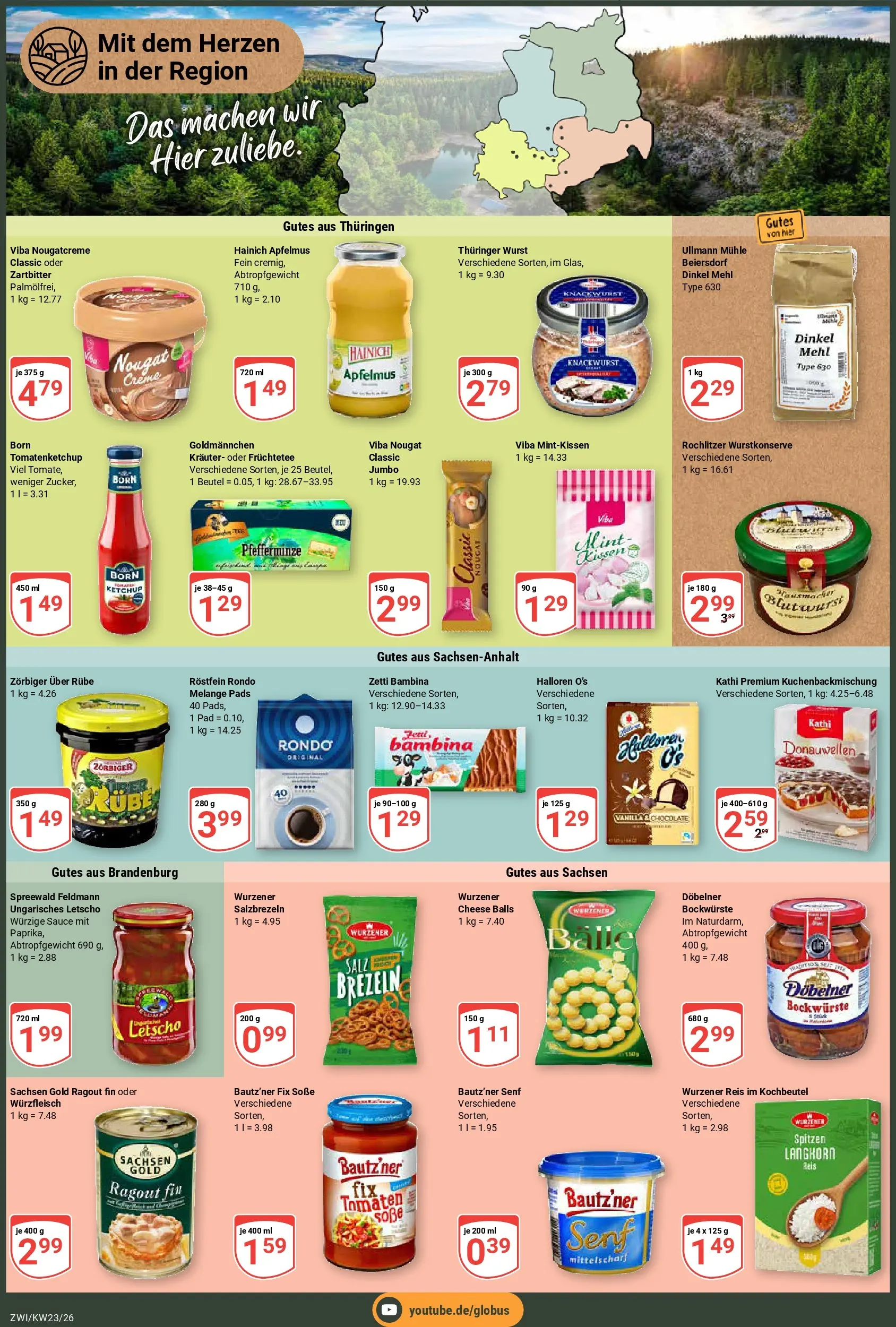 Globus Prospekt Zwickau (ab 31.05.2026) » Angebote online | Seite: 3 | Produkte: Mühle, Tomaten, Creme, Ketchup