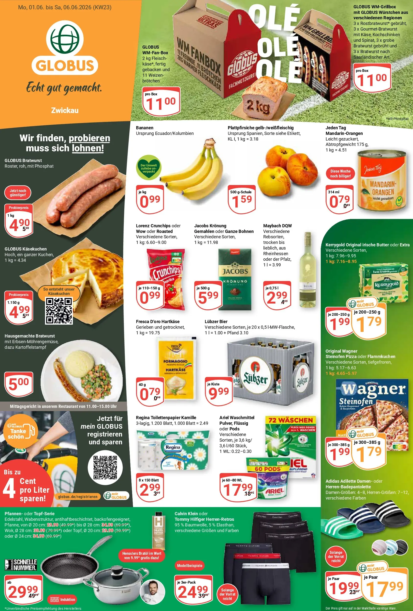 Globus Prospekt Zwickau (ab 31.05.2026) » Angebote online | Seite: 5 | Produkte: Butter, Orangen, Uhr, Toilettenpapier