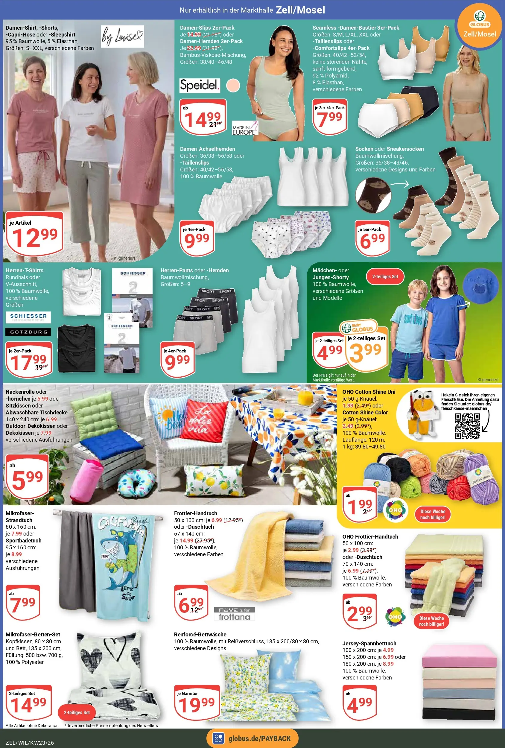 Globus Prospekt Wittlich (ab 01.06.2026) » Angebote online | Seite: 21 | Produkte: Caprihose, Strandtuch, Socken