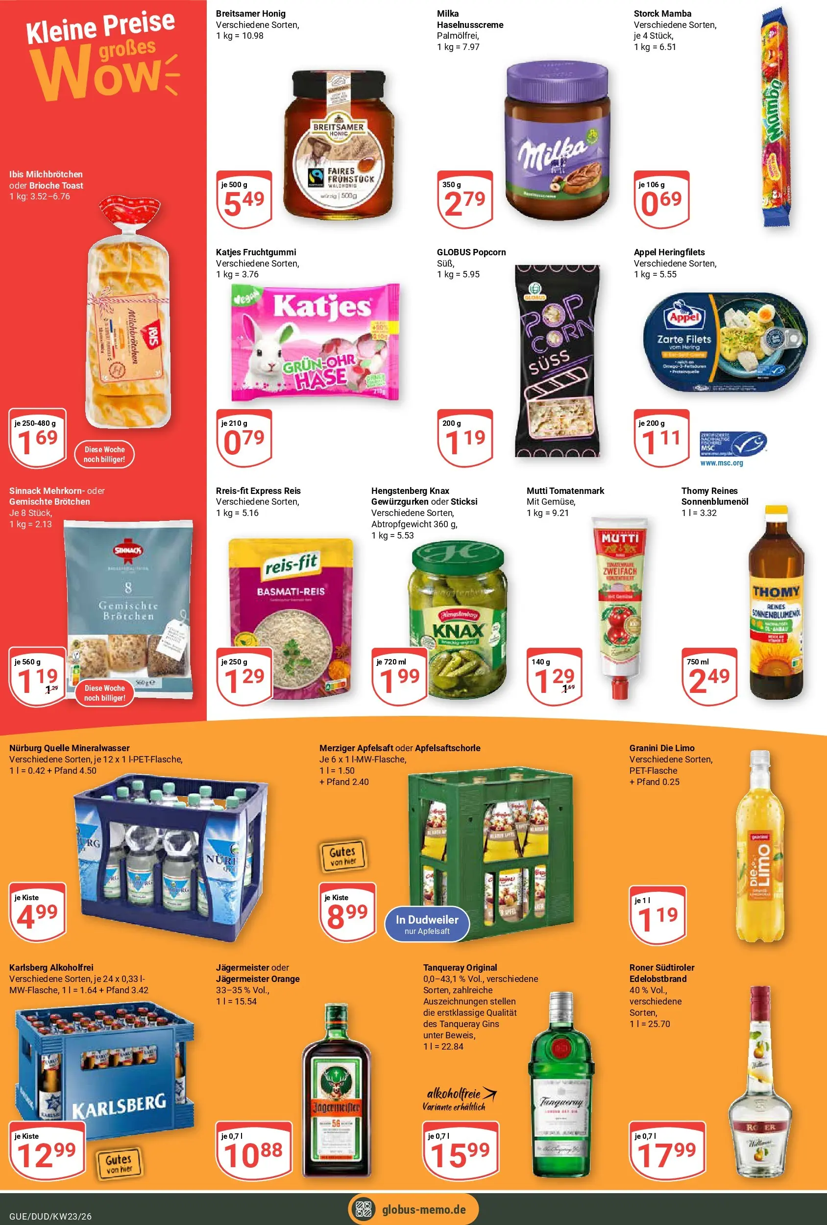 Globus Prospekt Saarbrücken-Güdingen (ab 01.06.2026) » Angebote online | Seite: 4 | Produkte: Katjes, Apfelsaft, Jägermeister, Granini die limo