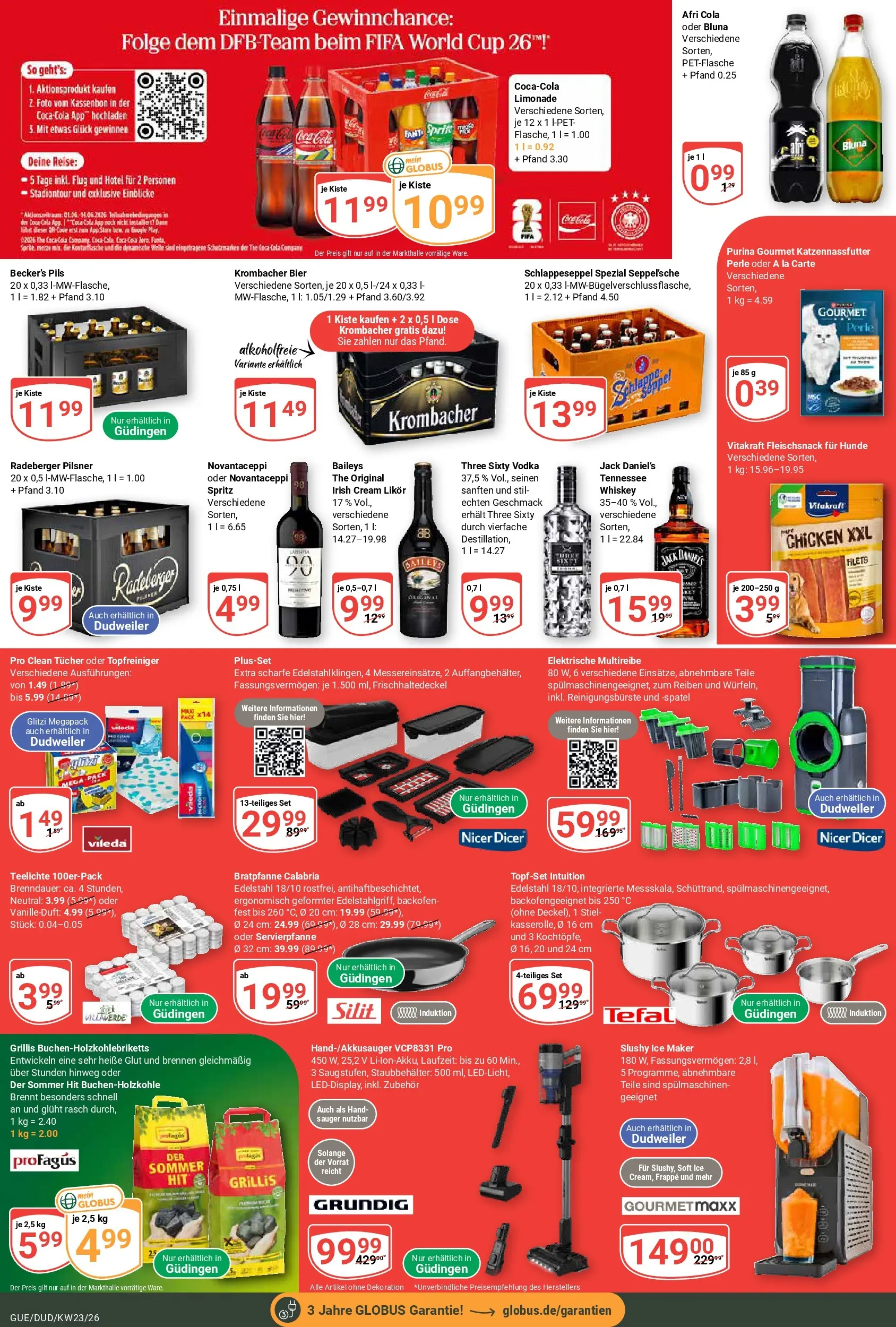 Globus Prospekt Saarbrücken-Güdingen (ab 01.06.2026) » Angebote online | Seite: 5 | Produkte: Limonade, Krombacher, Radeberger pilsner, Whiskey