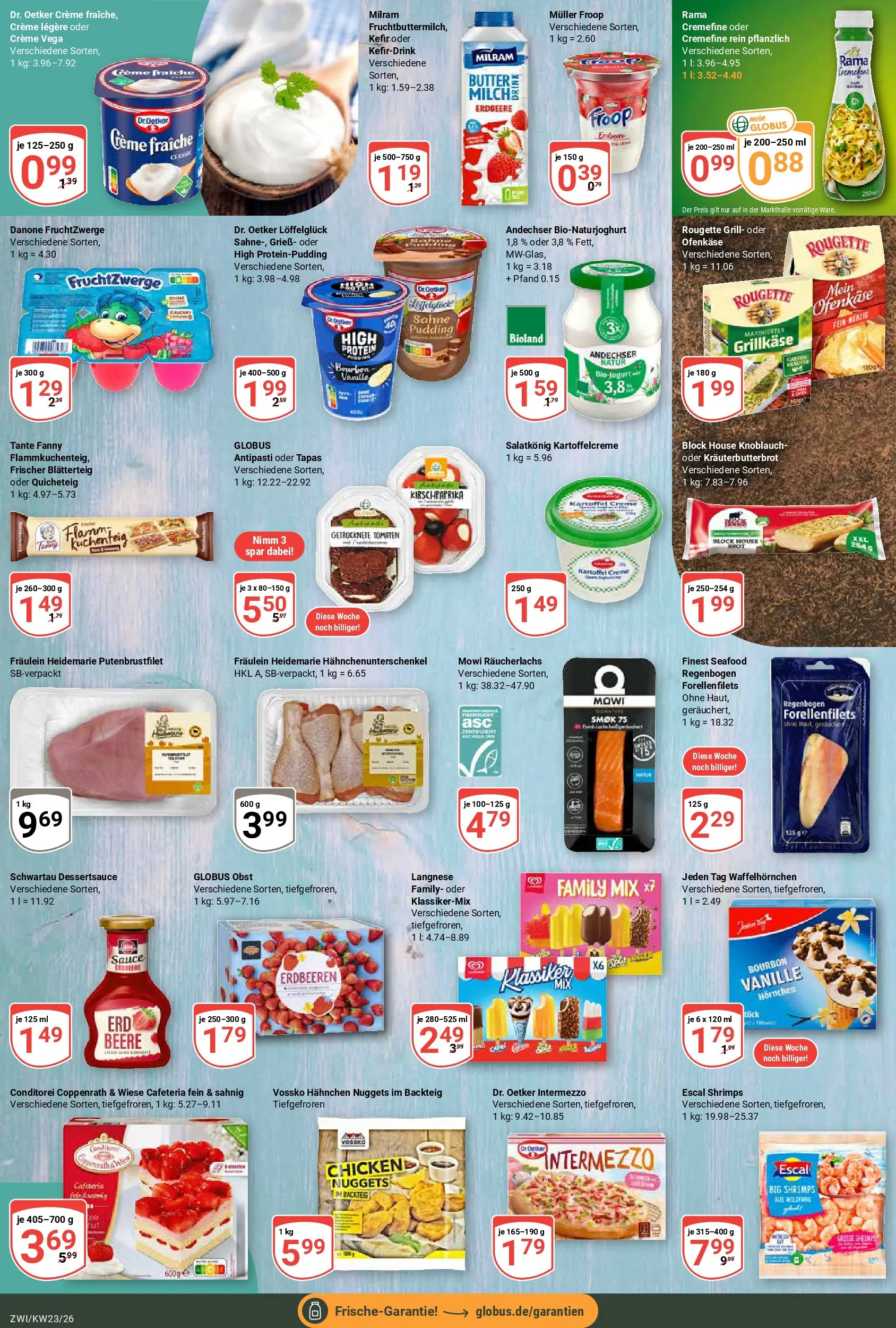 Globus Prospekt Zwickau (ab 31.05.2026) » Angebote online | Seite: 15 | Produkte: Pudding, Räucherlachs, Obst, Sahne