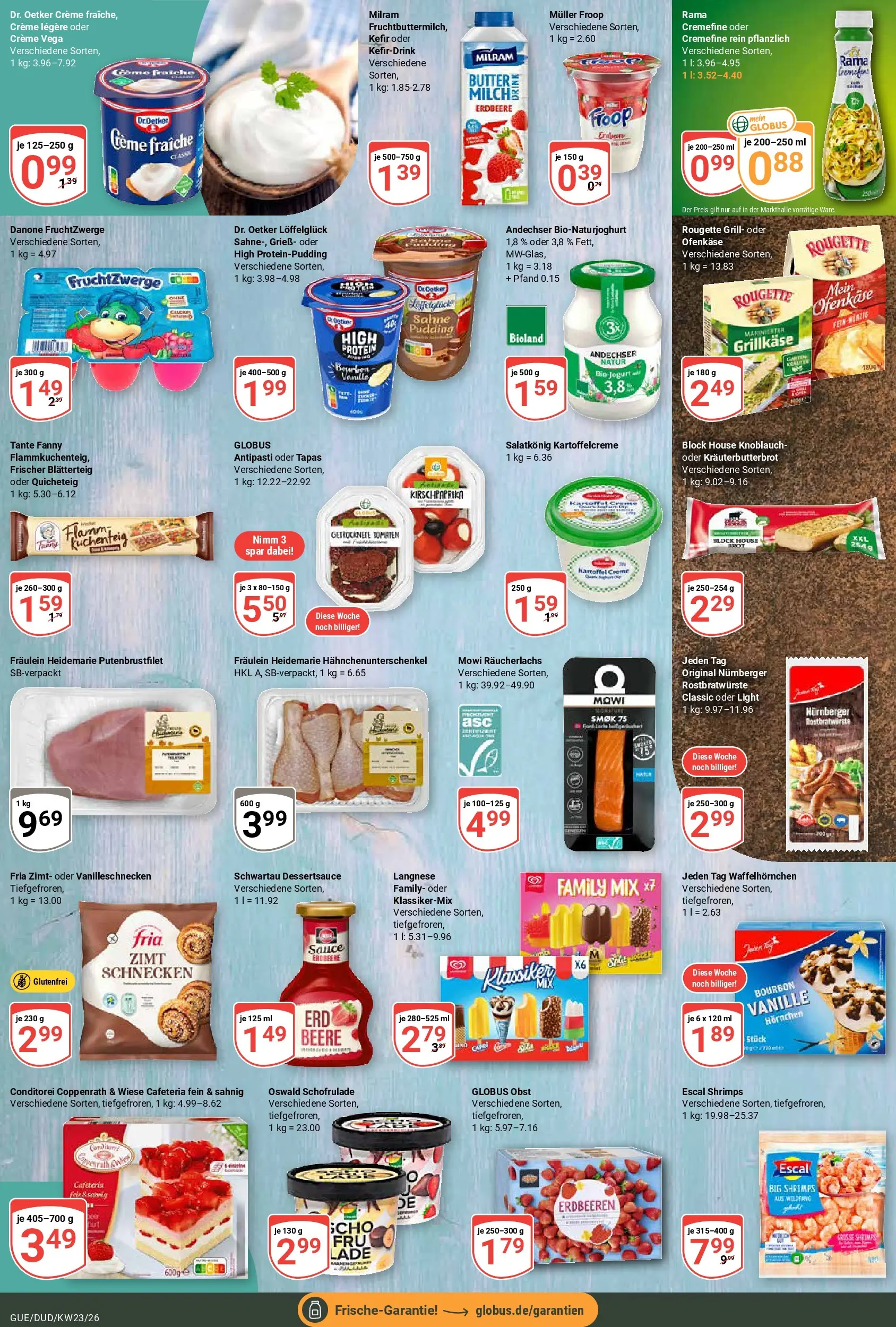 Globus Prospekt Saarbrücken-Güdingen (ab 01.06.2026) » Angebote online | Seite: 11 | Produkte: Froop, Räucherlachs, Milram, Knoblauch