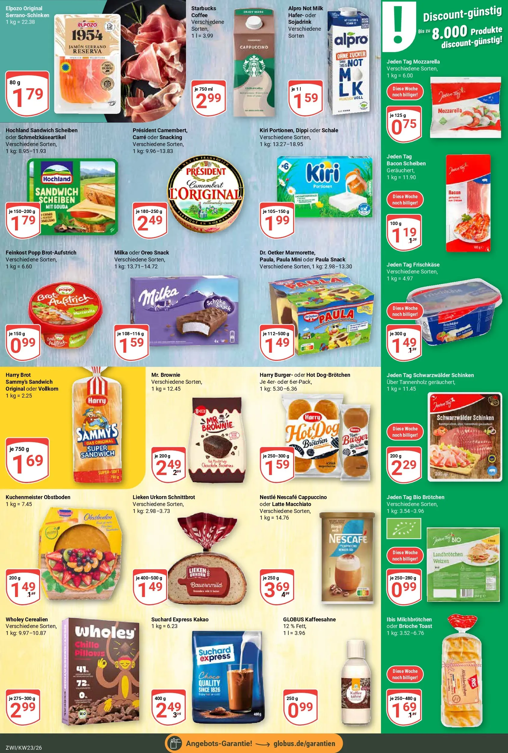 Globus Prospekt Zwickau (ab 31.05.2026) » Angebote online | Seite: 16 | Produkte: Burger, Alpro, Brot, Frischkase