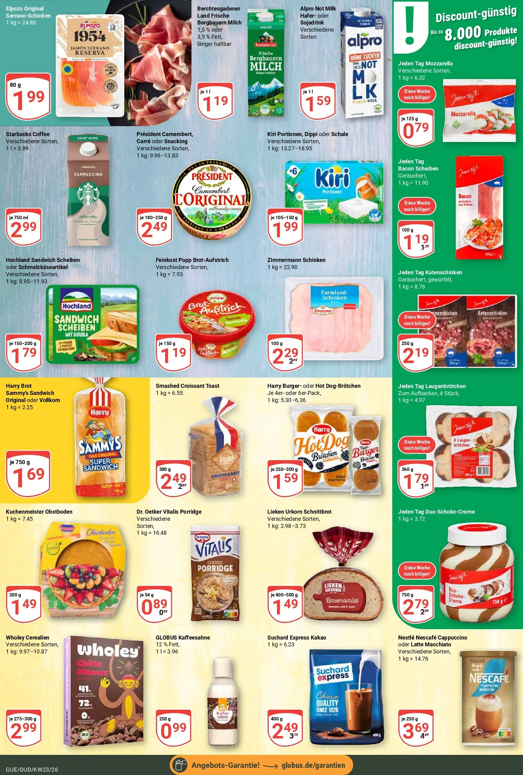 Globus Prospekt Saarbrücken-Güdingen (ab 01.06.2026) » Angebote online | Seite: 12 | Produkte: Nescafe, Alpro, Zucker, Brot