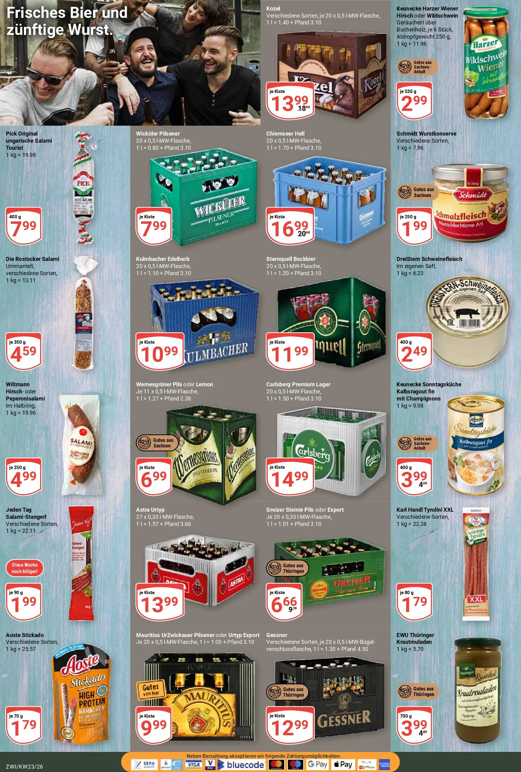 Globus Prospekt Zwickau (ab 31.05.2026) » Angebote online | Seite: 18 | Produkte: Hahnchen, Bier, Salami, Schweinefleisch