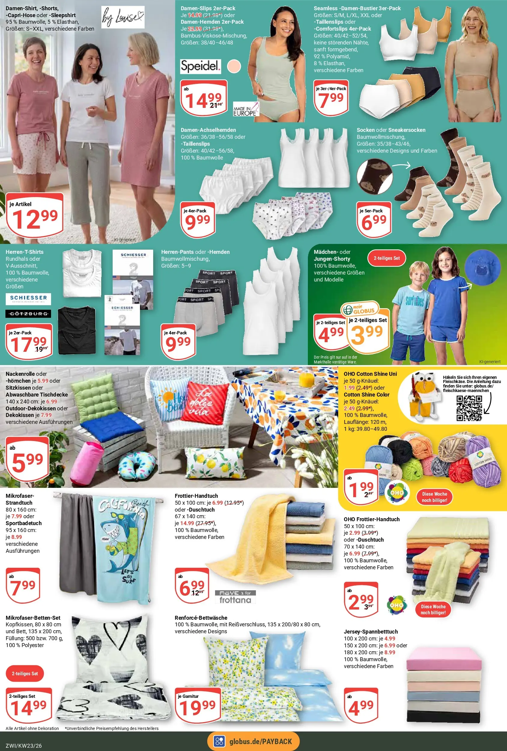 Globus Prospekt Zwickau (ab 31.05.2026) » Angebote online | Seite: 25 | Produkte: Caprihose, Strandtuch, Socken
