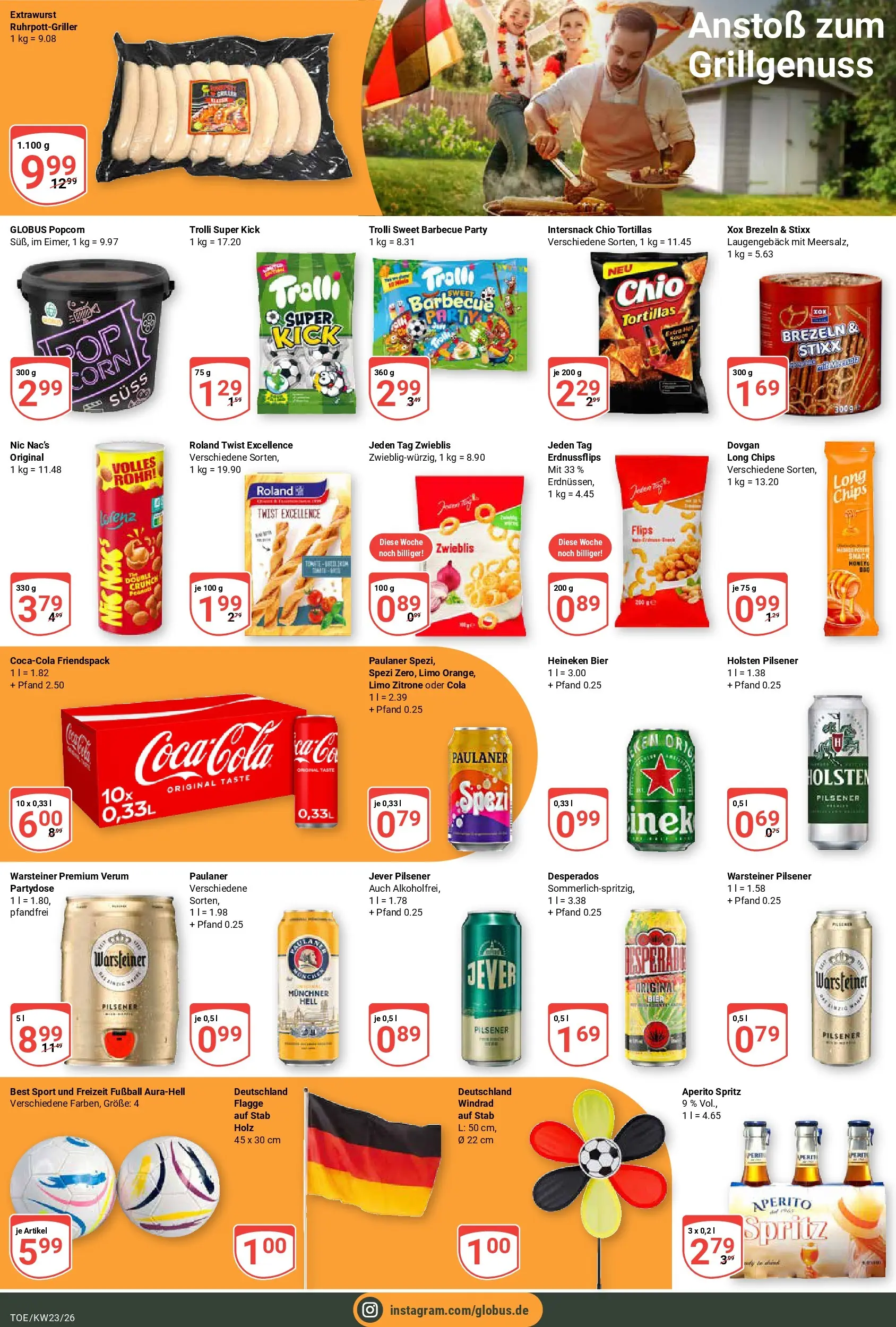 Globus Prospekt Tönisvorst (ab 01.06.2026) » Angebote online | Seite: 17 | Produkte: Coca cola, Desperados, Chips, Paulaner
