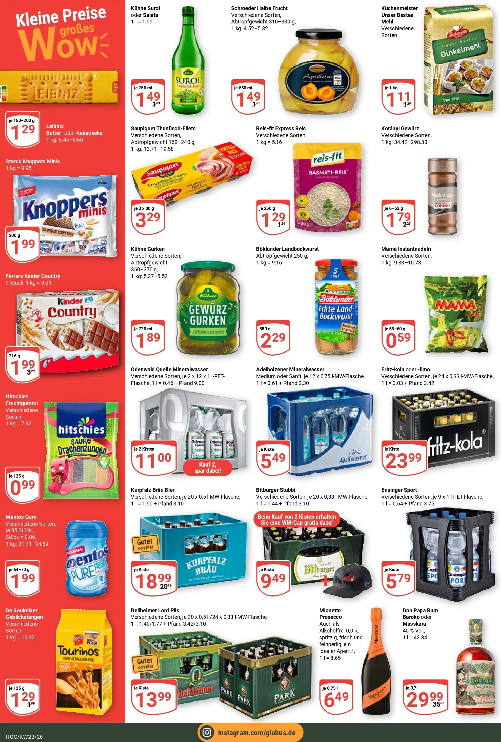 Globus Prospekt Hockenheim (ab 01.06.2026) » Angebote online | Seite: 4 | Produkte: Bitburger, Mehl, Rum, Reis