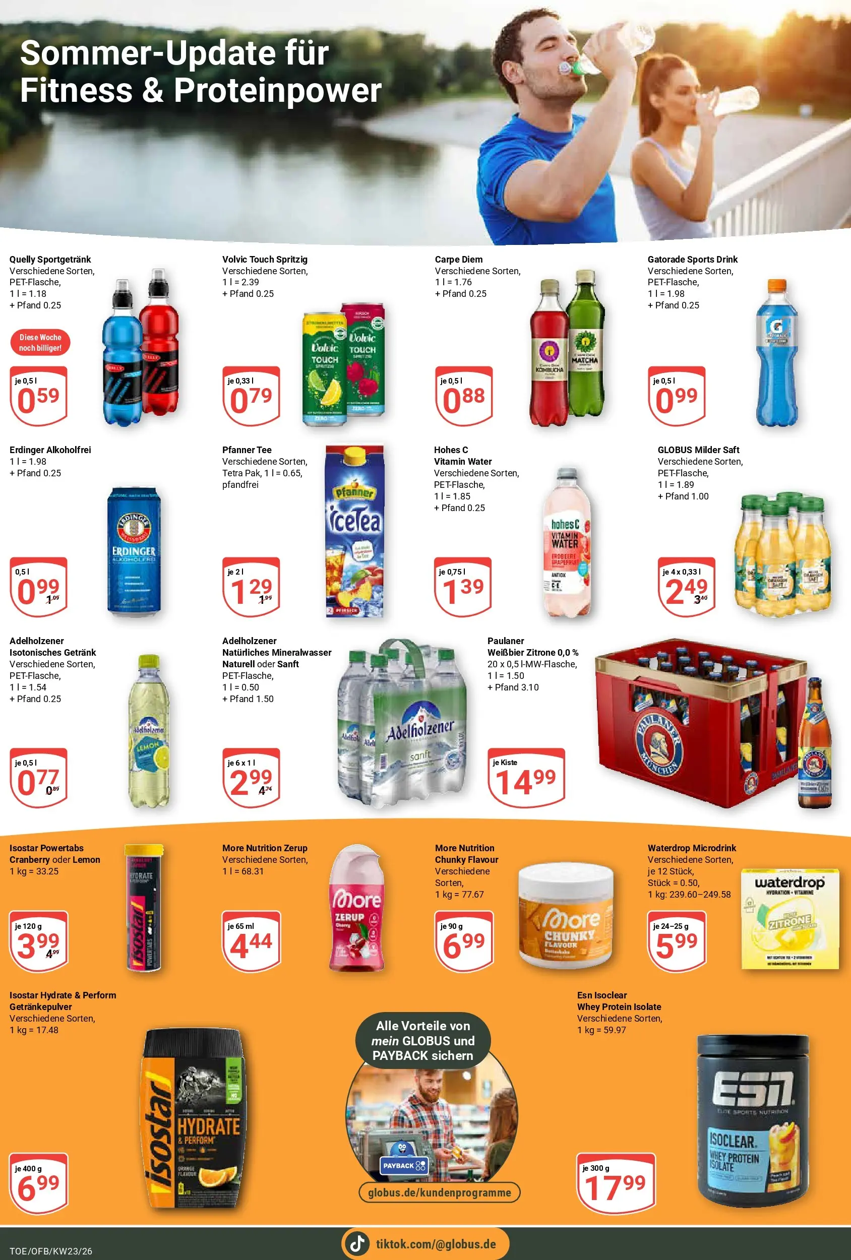 Globus Prospekt Tönisvorst (ab 01.06.2026) » Angebote online | Seite: 18 | Produkte: Adelholzener, Hohes c, Saft, Tee