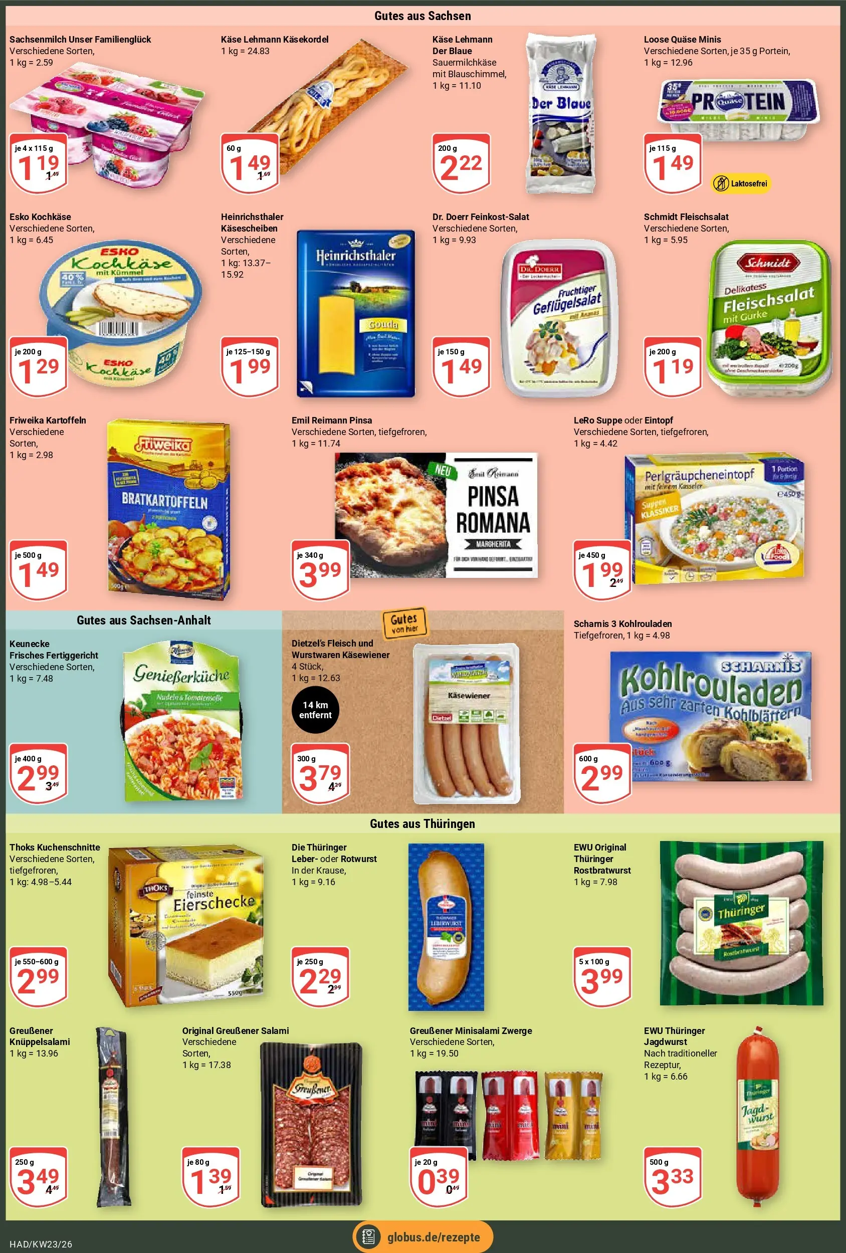 Globus Prospekt Halle (saale) (ab 01.06.2026) » Angebote online | Seite: 2 | Produkte: Käse, Wurst, Salami, Fleisch