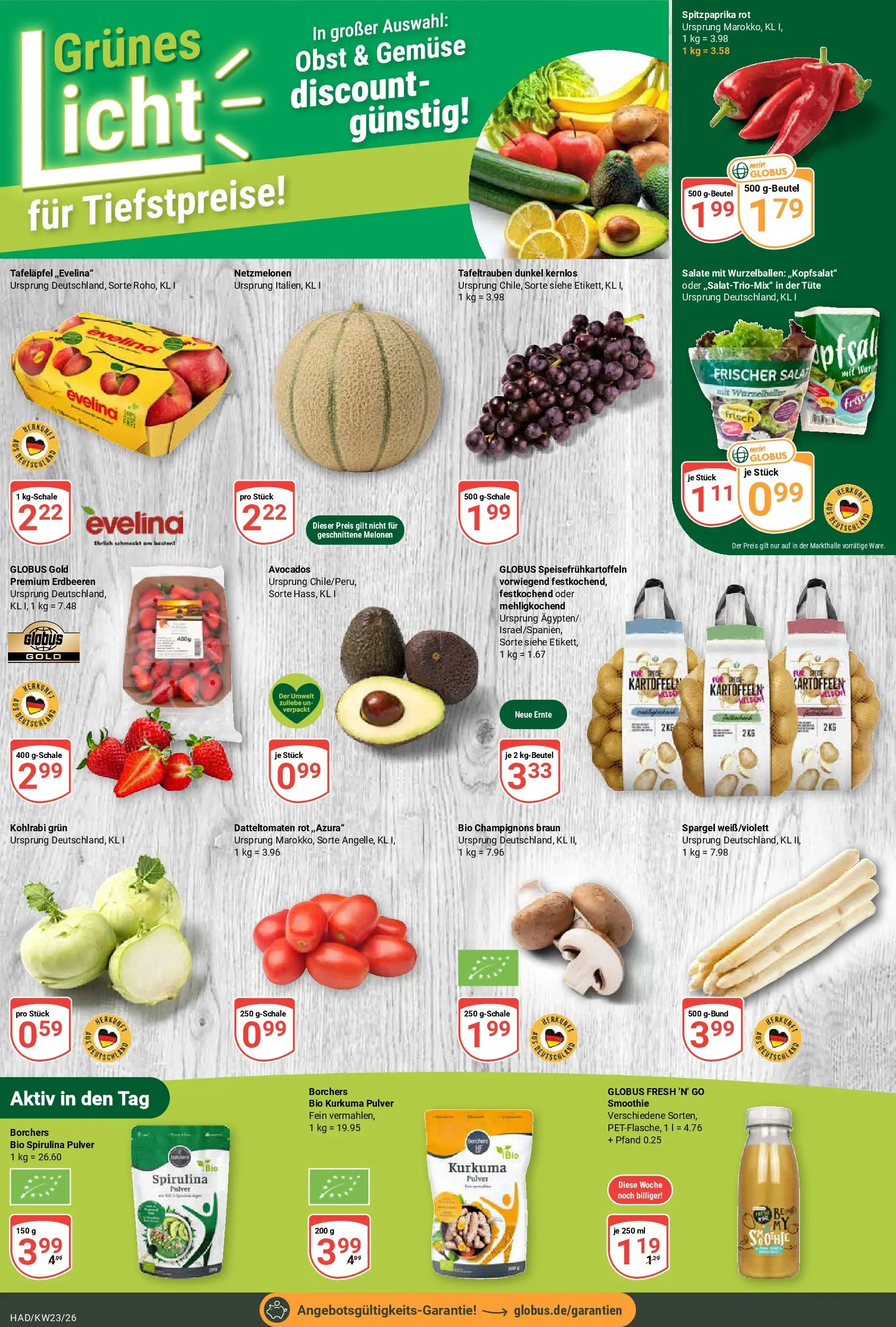 Globus Prospekt Halle (saale) (ab 01.06.2026) » Angebote online | Seite: 8 | Produkte: Kohlrabi, Spargel, Obst, Erdbeeren