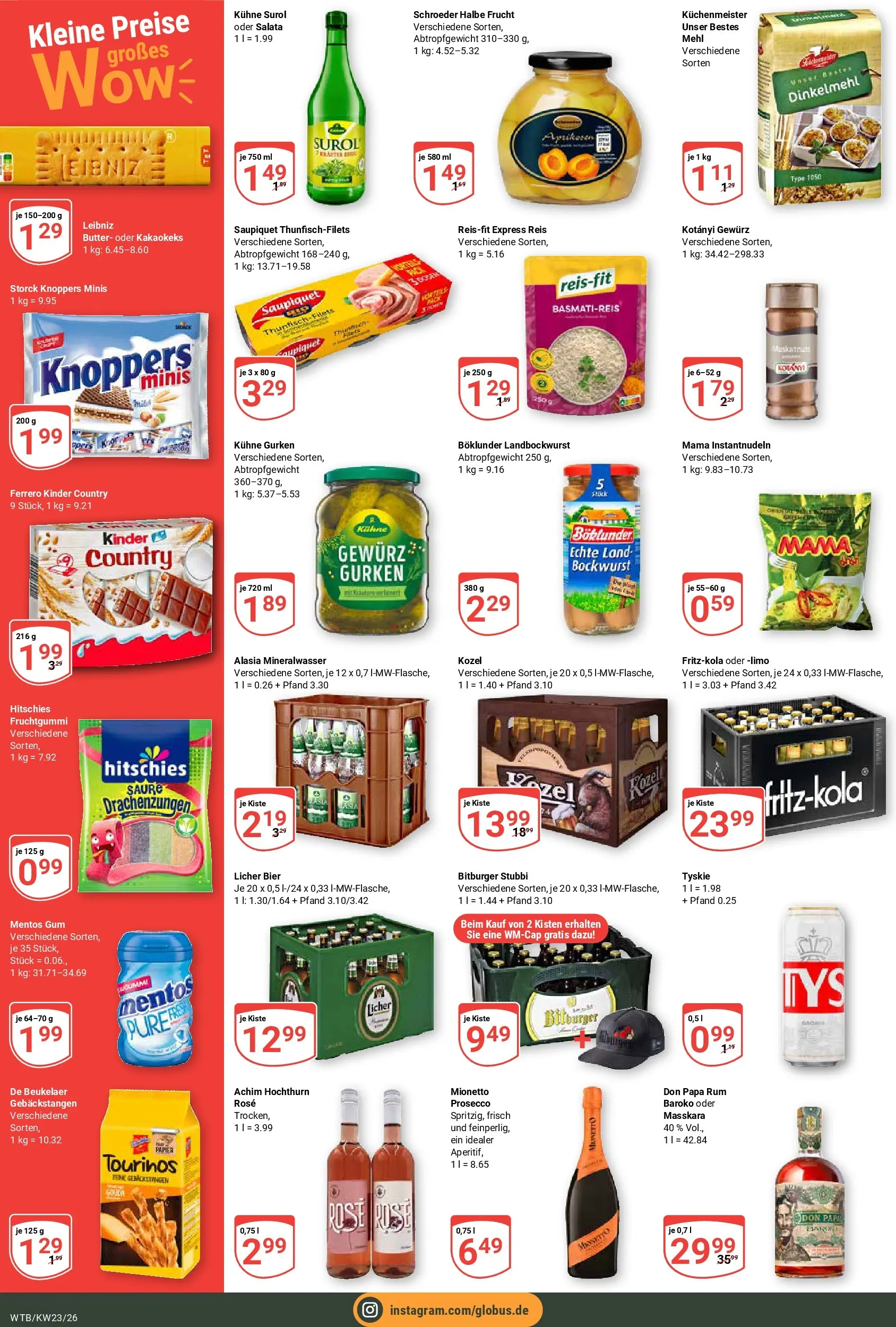 Globus Prospekt Wächtersbach (ab 01.06.2026) » Angebote online | Seite: 4 | Produkte: Mehl, Reis, Gurken, Kinder country