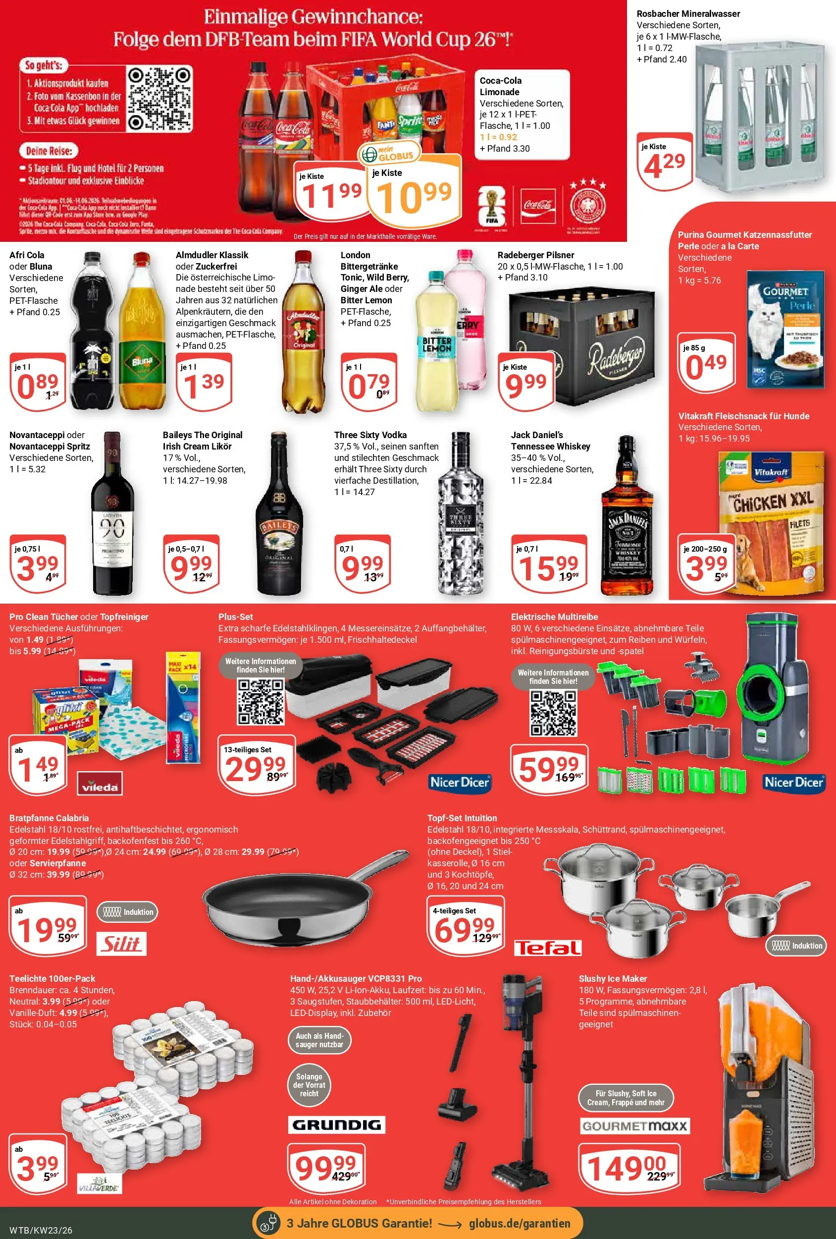 Globus Prospekt Wächtersbach (ab 01.06.2026) » Angebote online | Seite: 5 | Produkte: Coca cola, Likör, Mineralwasser, Vodka