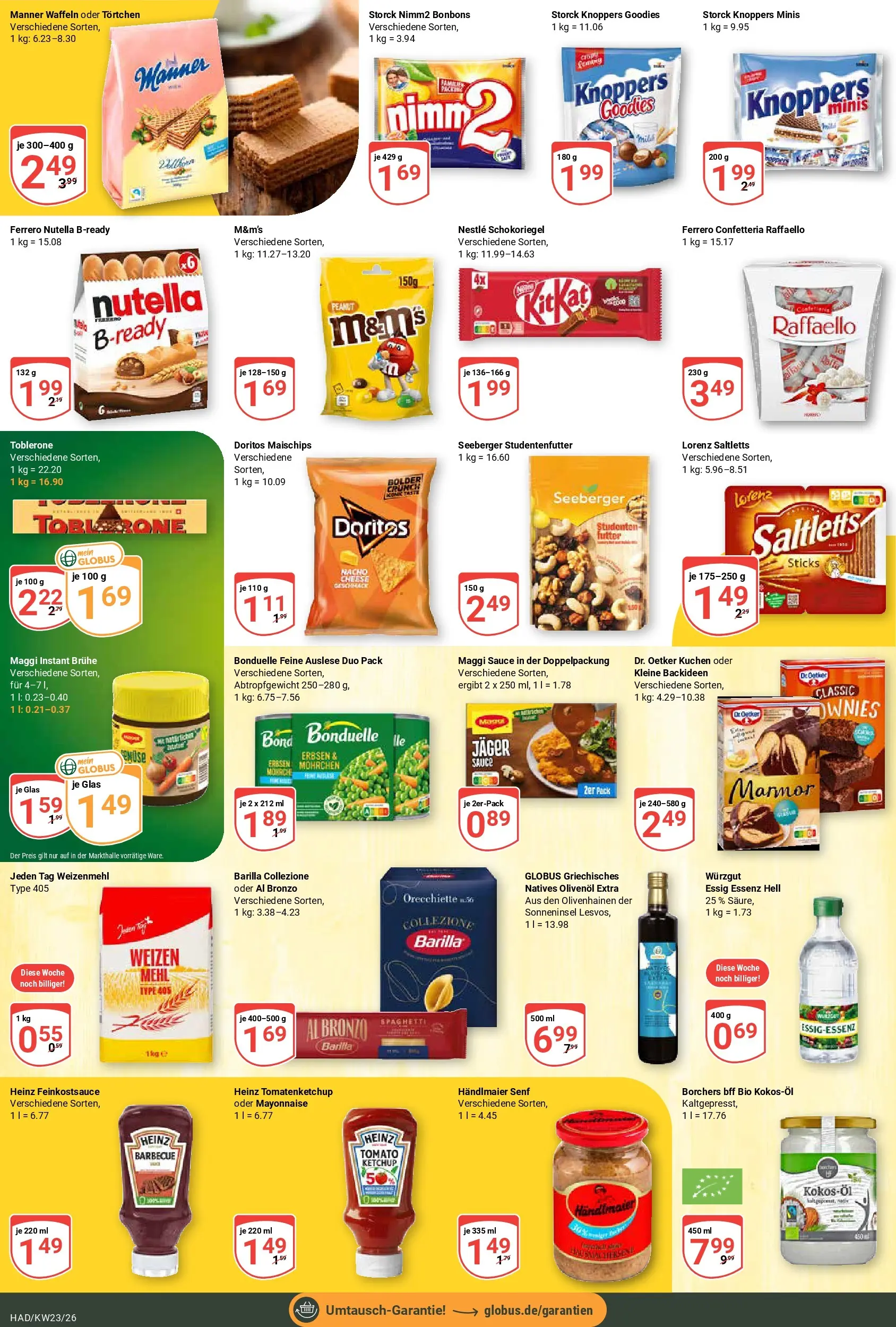 Globus Prospekt Halle (saale) (ab 01.06.2026) » Angebote online | Seite: 16 | Produkte: Maggi, M&M's, Waffeln, Kuchen