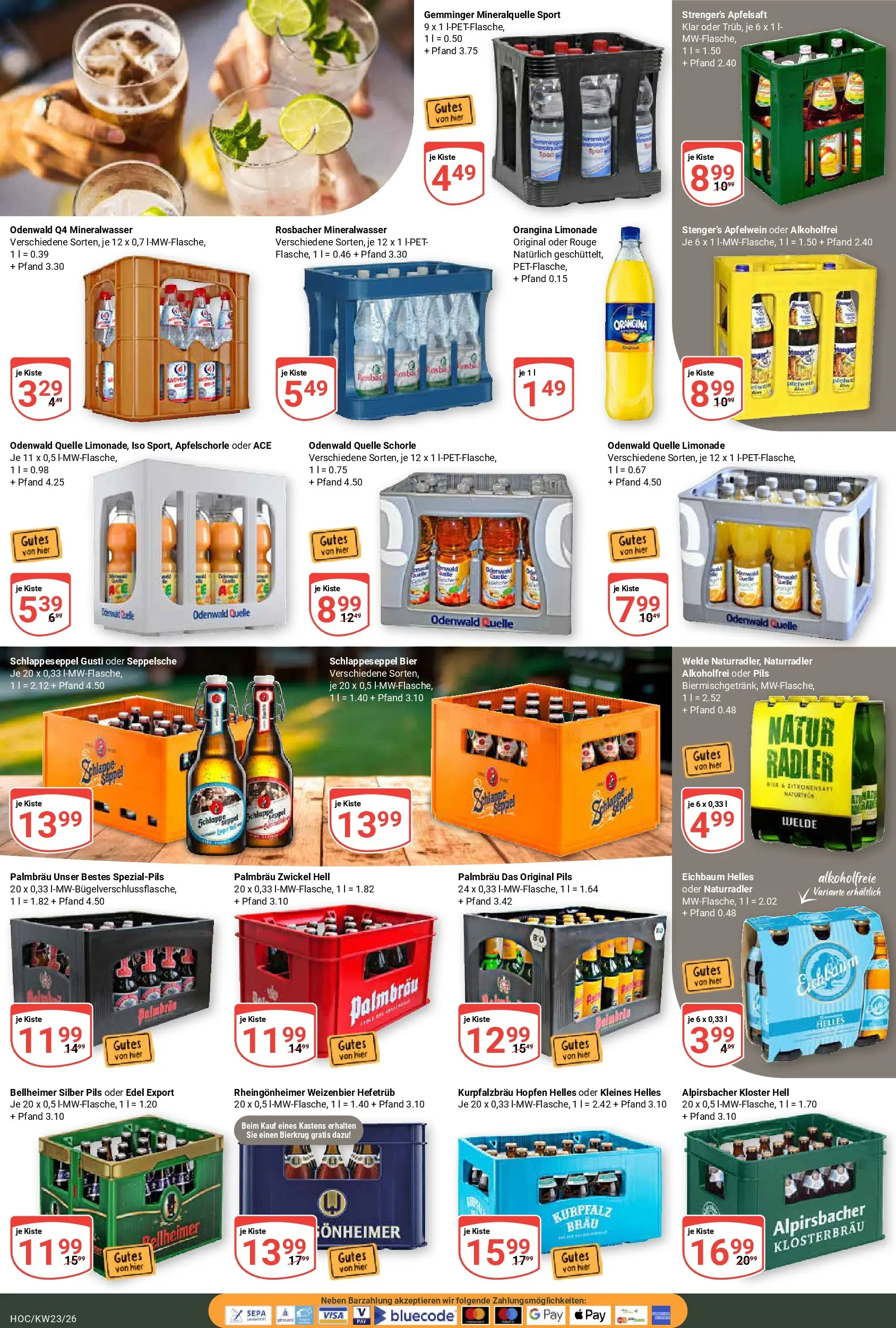 Globus Prospekt Hockenheim (ab 01.06.2026) » Angebote online | Seite: 16 | Produkte: Bier, Limonade, Apfelsaft, Radler