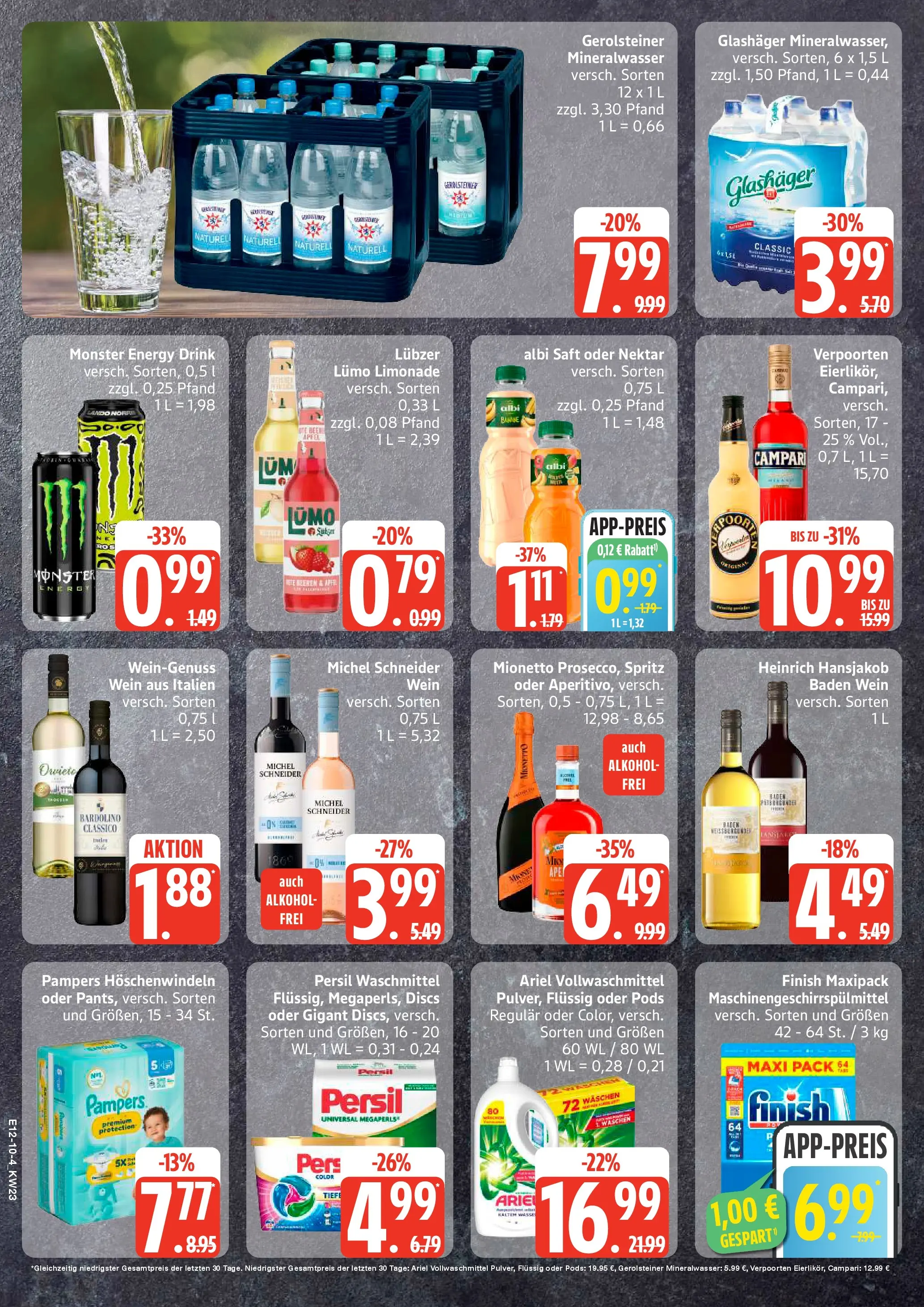 Edeka prospekt Rostock-Gehlsdorf (ab 01.06.2026) » Angebote Online | Seite: 10 | Produkte: Pampers, Wasser, Saft, Persil