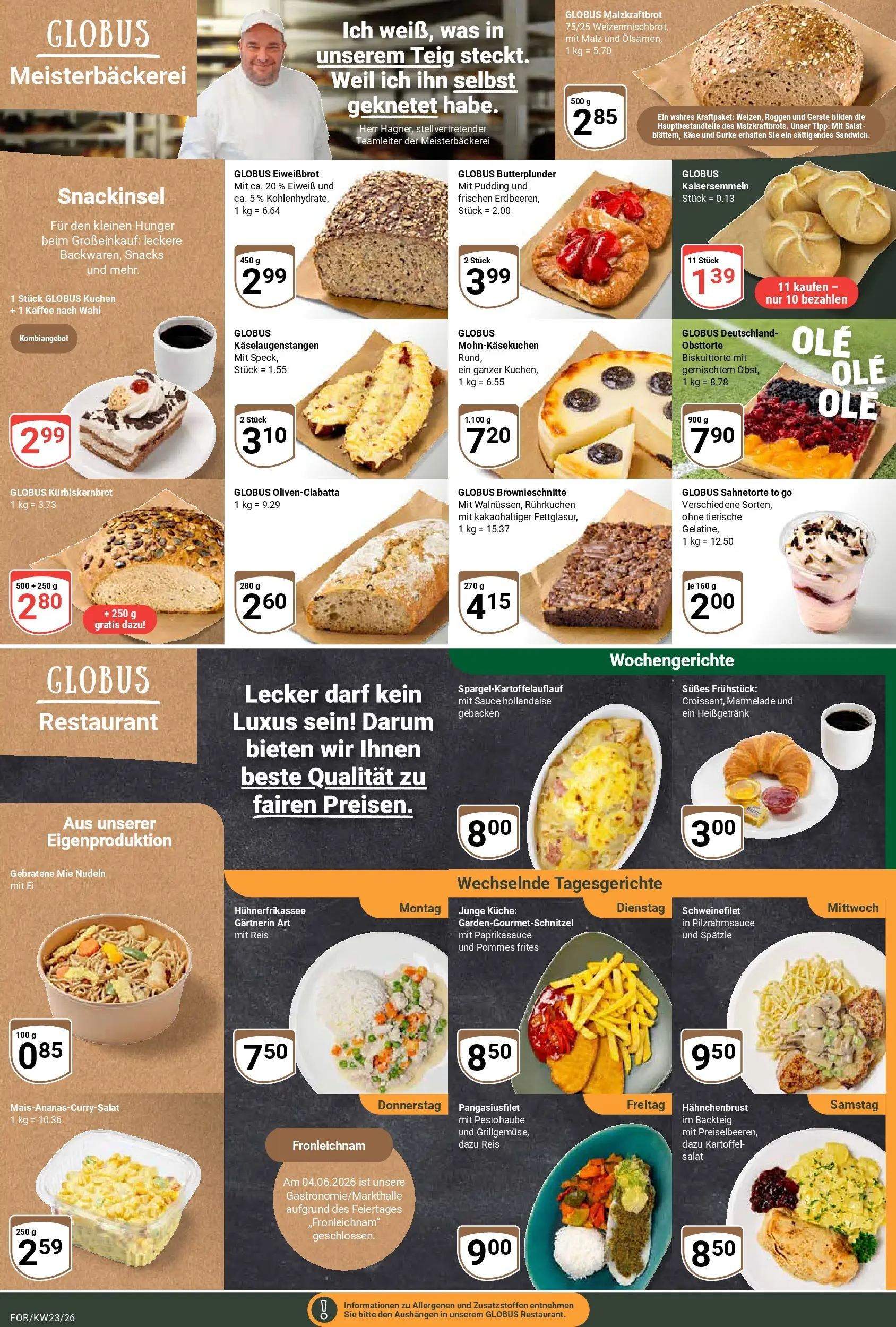 Globus Prospekt Forchheim (ab 01.06.2026) » Angebote online | Seite: 5 | Produkte: Käse, Küche, Nudeln, Kuchen
