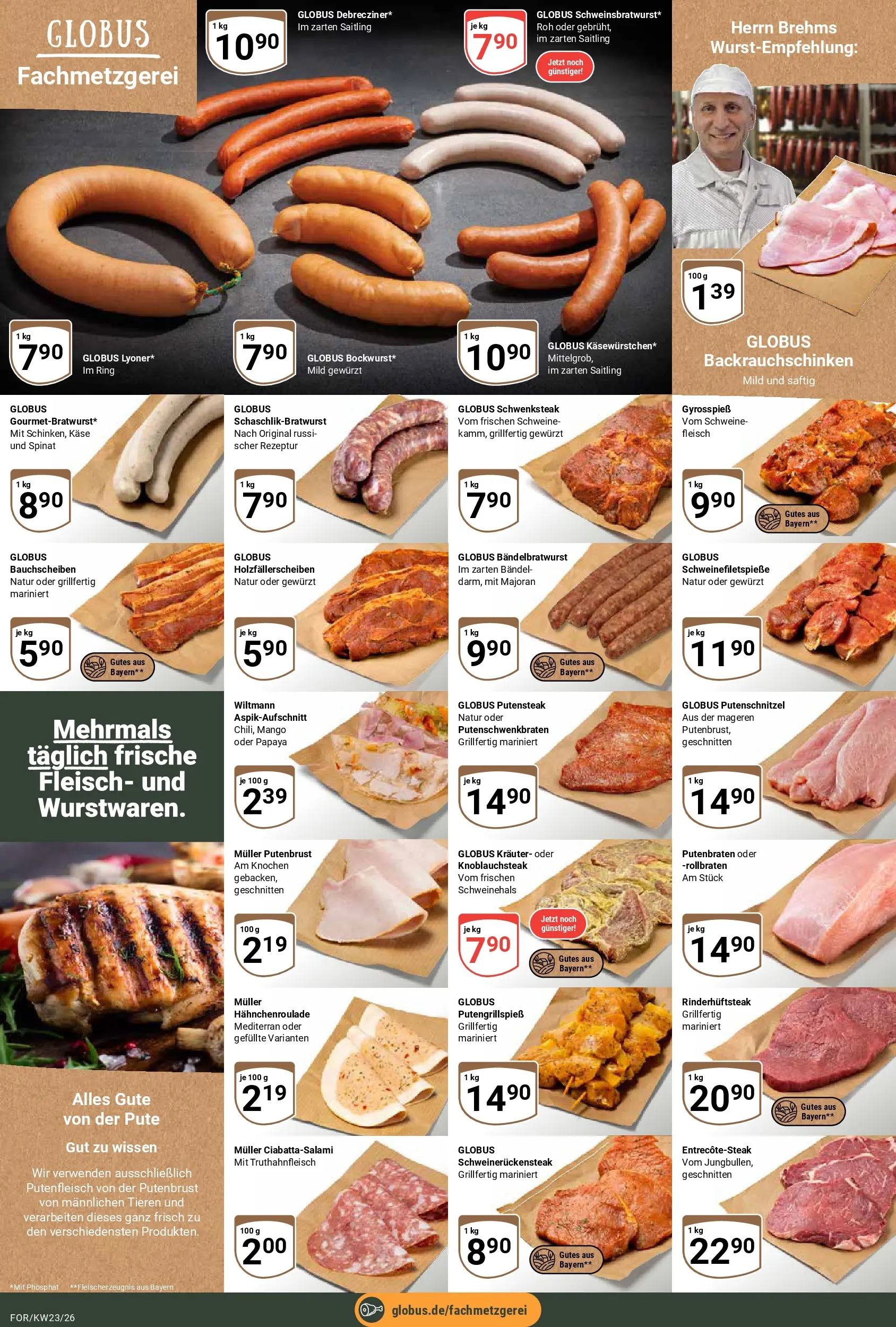 Globus Prospekt Forchheim (ab 01.06.2026) » Angebote online | Seite: 6 | Produkte: Käse, Putenschnitzel, Mango, Fleisch