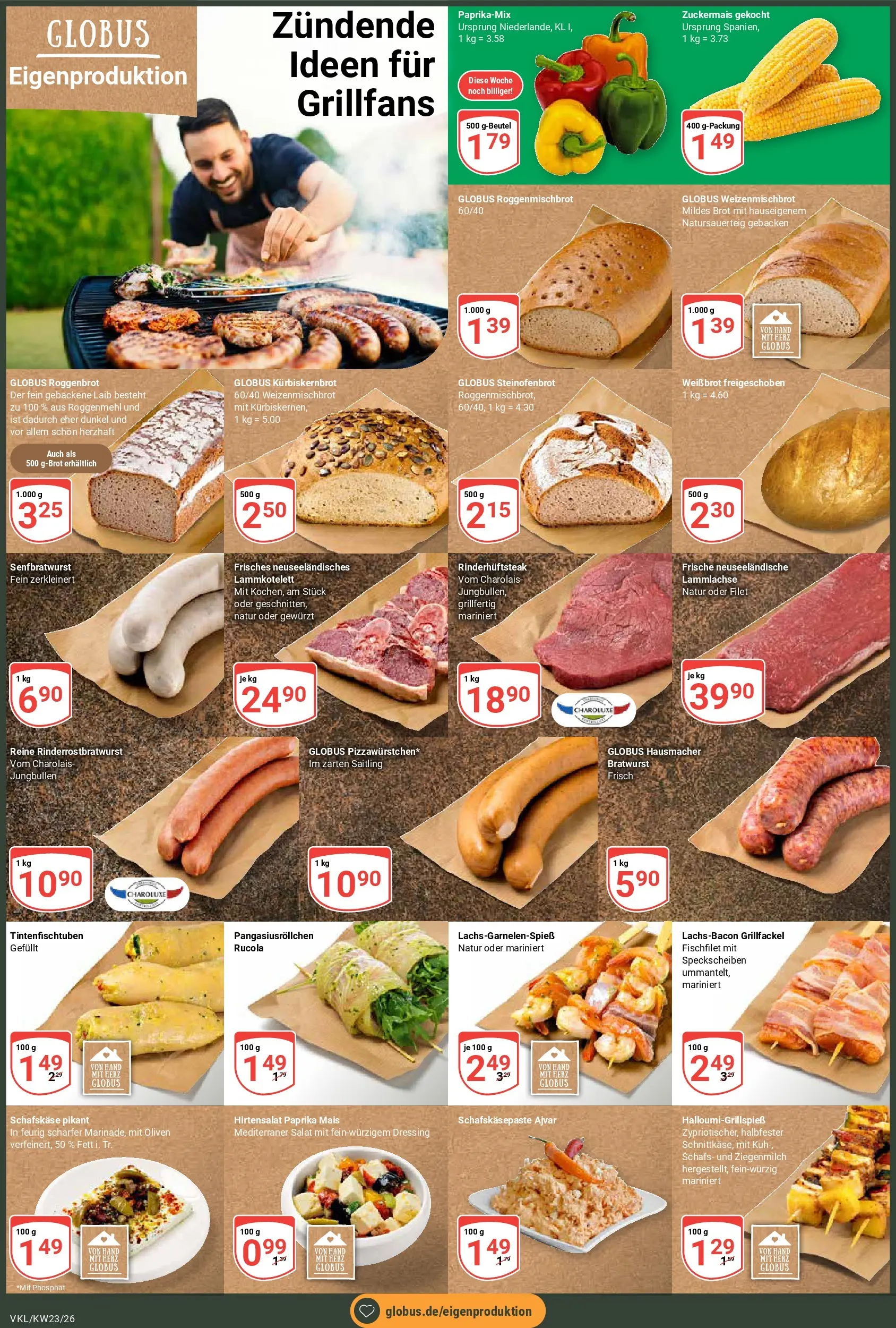 Globus Prospekt Völklingen (ab 01.06.2026) » Angebote online | Seite: 2 | Produkte: Rucola, Paprika, Brot, Schafskase