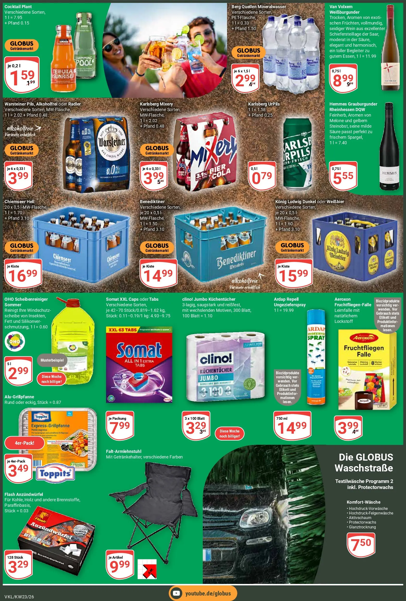 Globus Prospekt Völklingen (ab 01.06.2026) » Angebote online | Seite: 4 | Produkte: Weißbier, Radler, Warsteiner, Melone