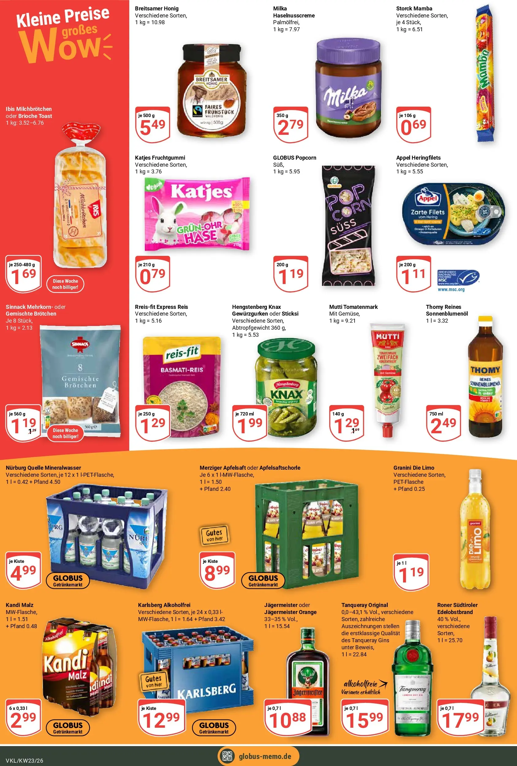 Globus Prospekt Völklingen (ab 01.06.2026) » Angebote online | Seite: 8 | Produkte: Sonnenblumenol, Katjes, Milka, Jägermeister
