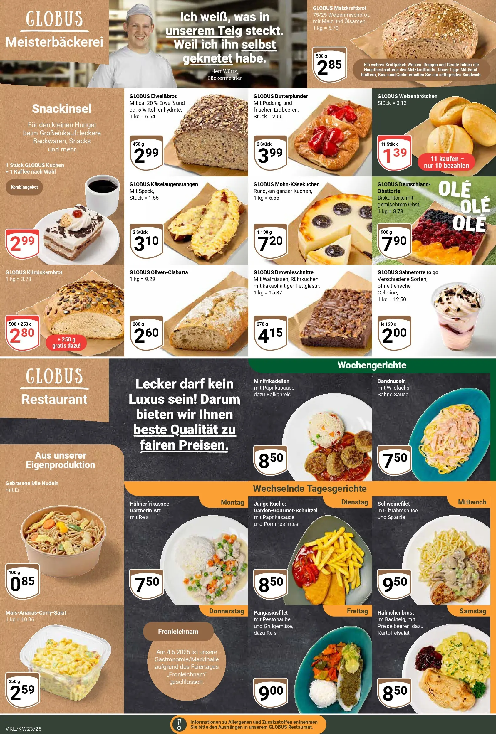 Globus Prospekt Völklingen (ab 01.06.2026) » Angebote online | Seite: 11 | Produkte: Küche, Schweinefilet, Reis, Salat