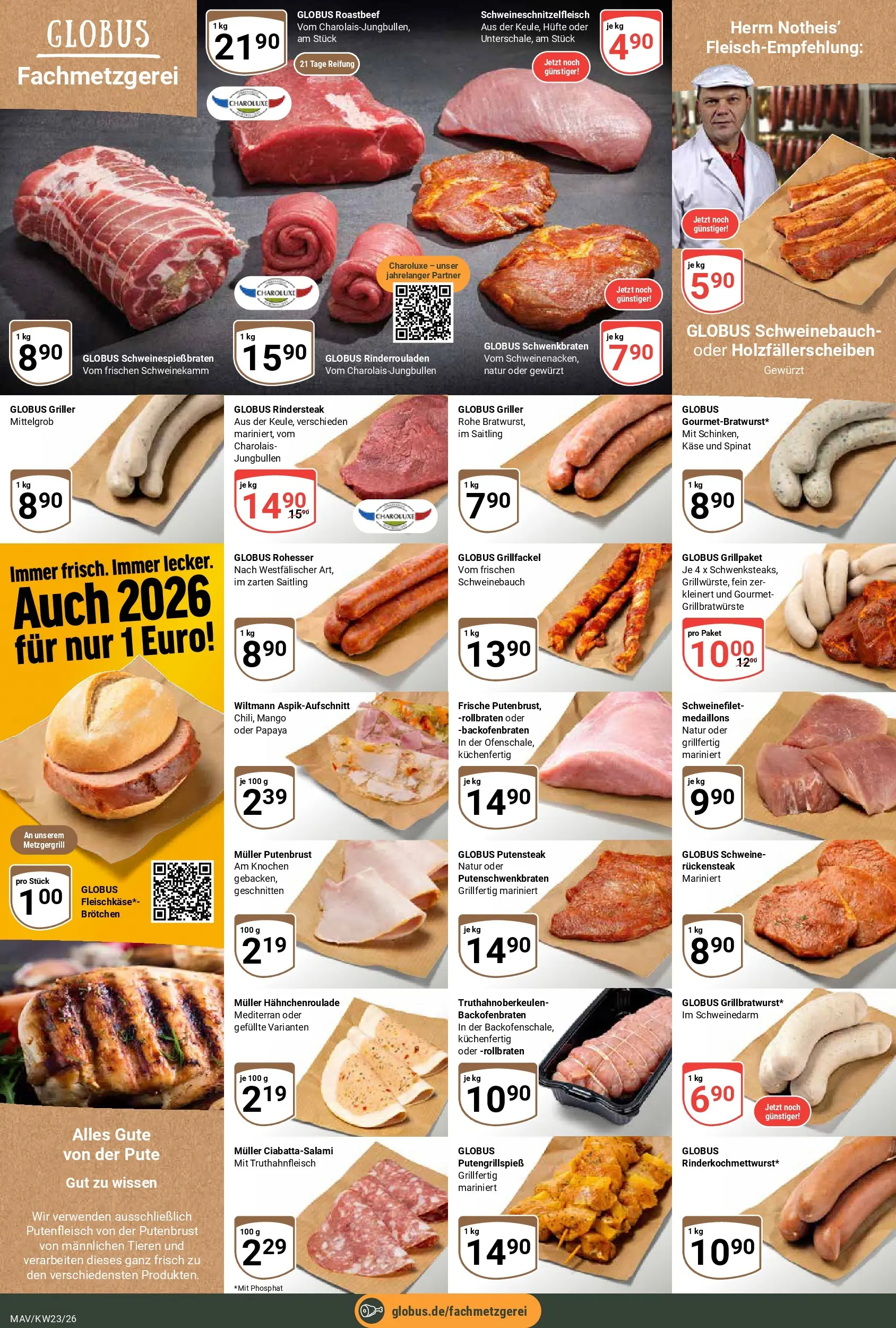Globus Prospekt Mannheim (ab 01.06.2026) » Angebote online | Seite: 8 | Produkte: Pute, Käse, Mango, Griller