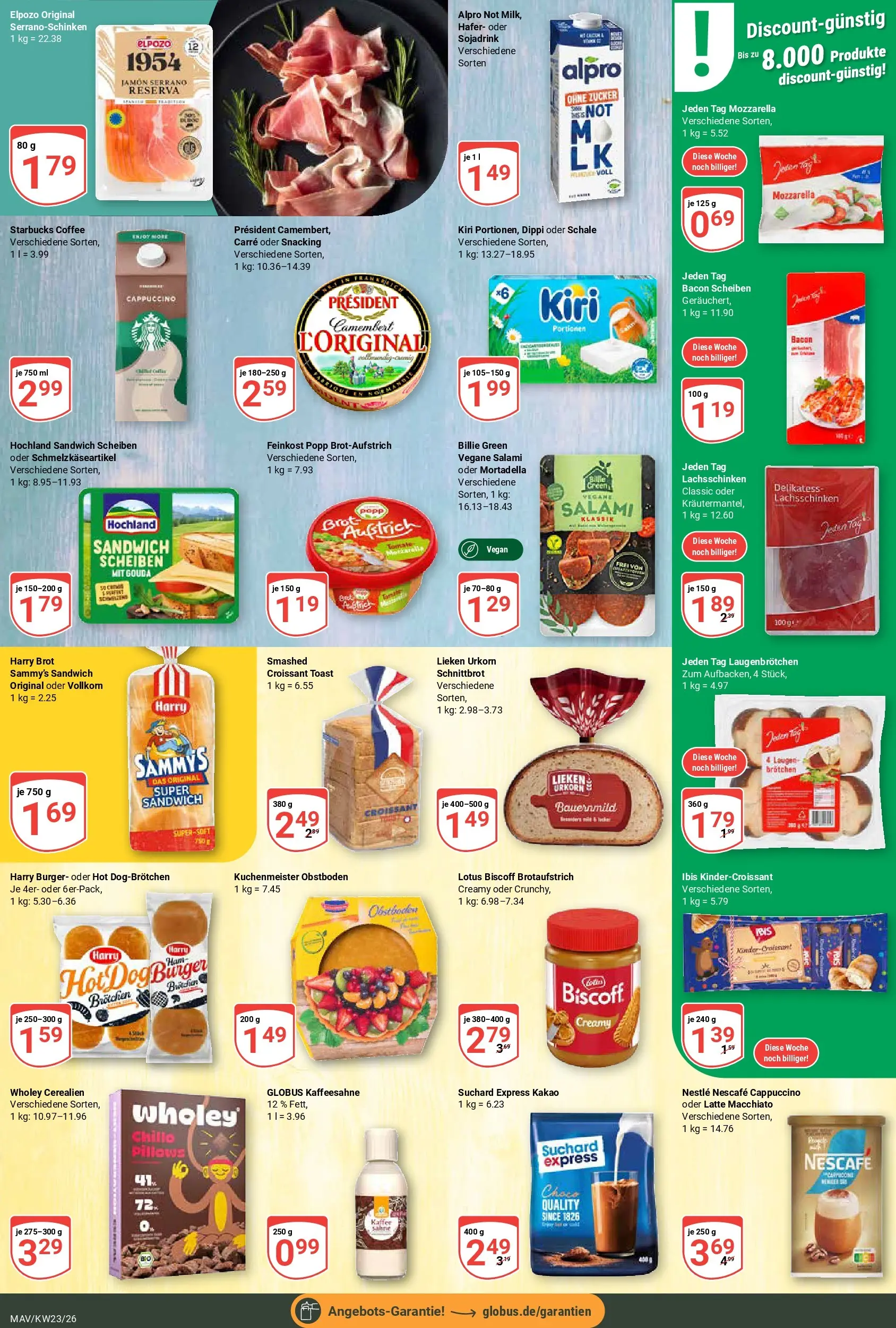 Globus Prospekt Mannheim (ab 01.06.2026) » Angebote online | Seite: 12 | Produkte: Toast, Gouda, Starbucks, Burger