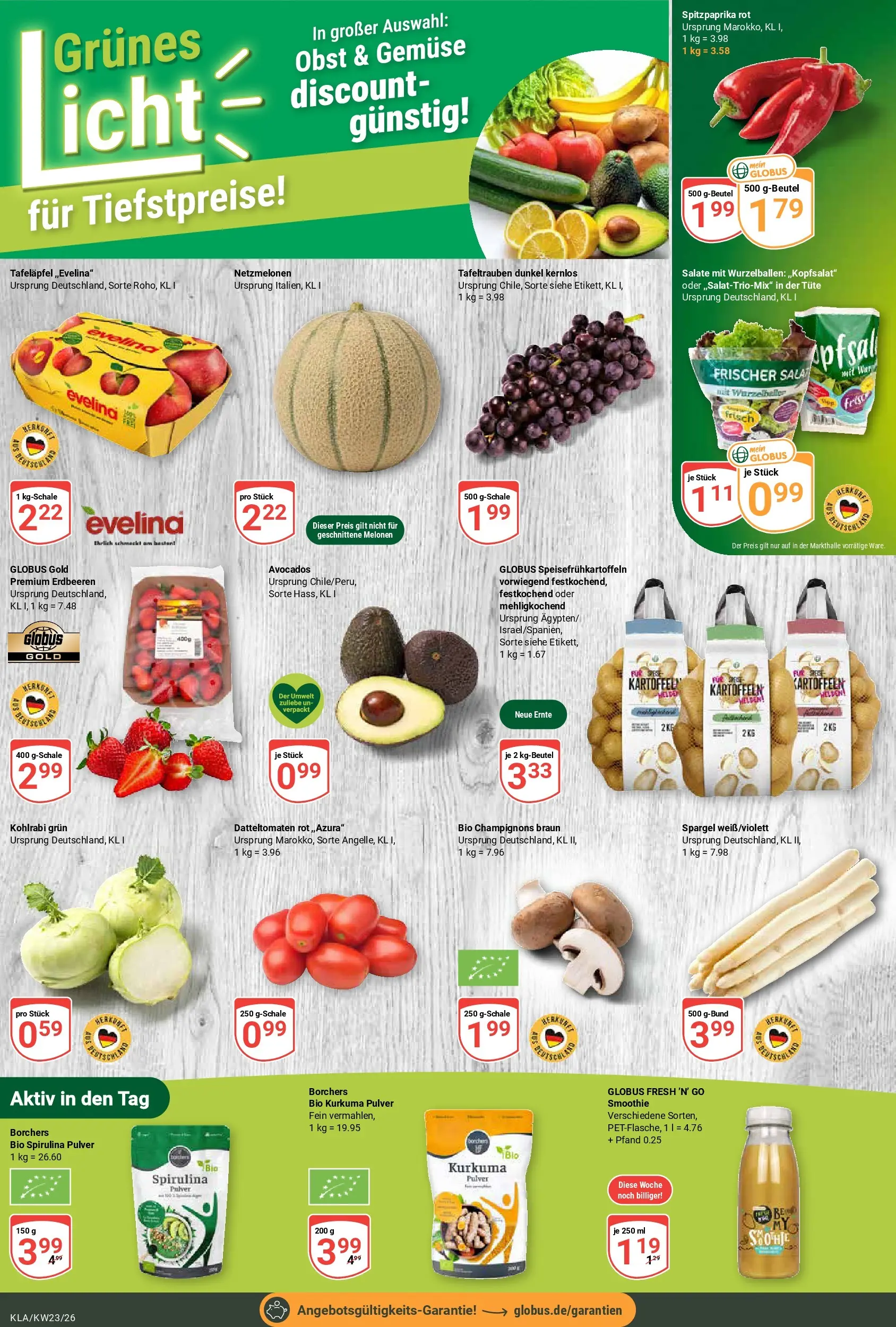 Globus Prospekt Kaiserslautern (ab 01.06.2026) » Angebote online | Seite: 6 | Produkte: Kohlrabi, Spargel, Champignons, Kartoffeln