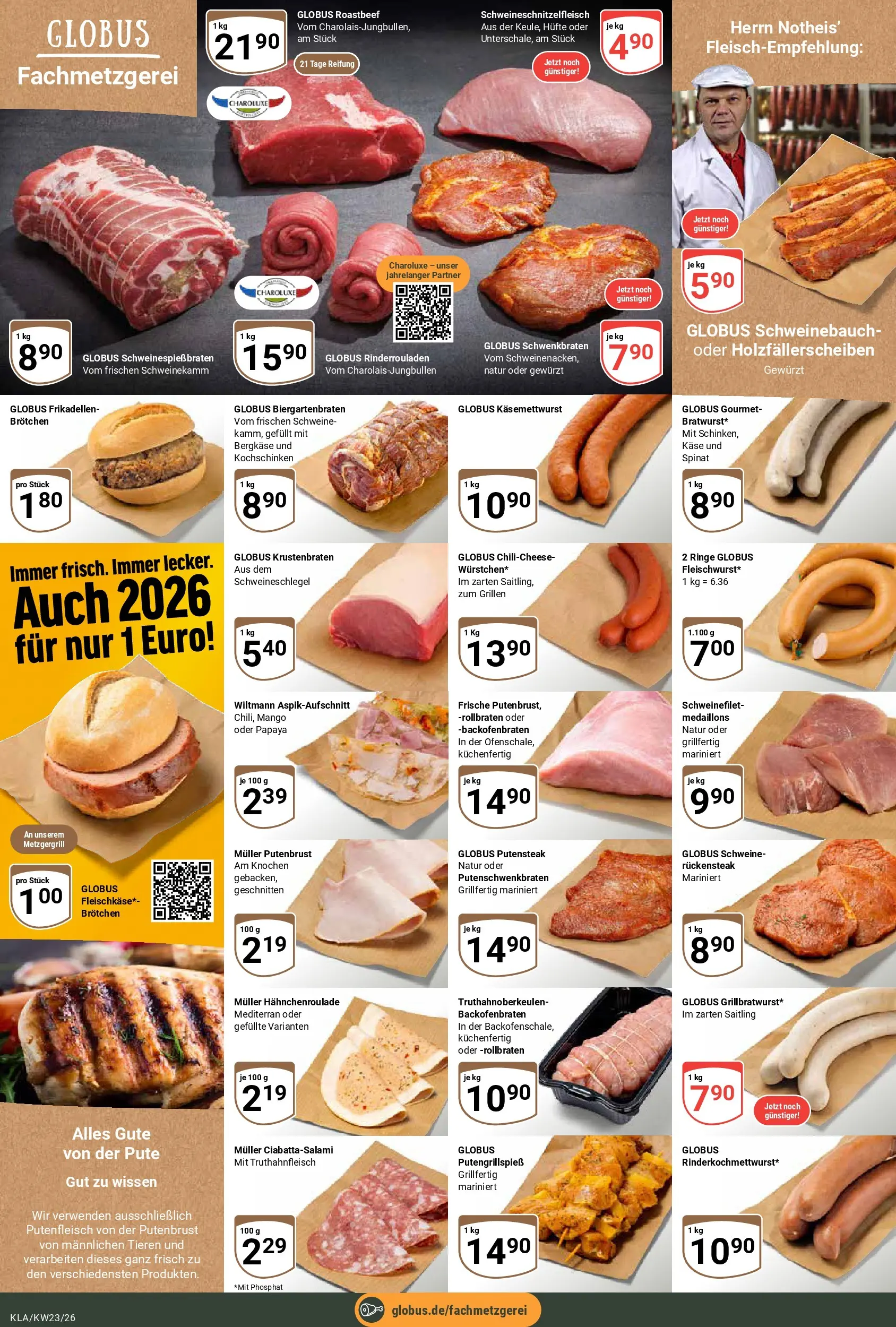 Globus Prospekt Kaiserslautern (ab 01.06.2026) » Angebote online | Seite: 8 | Produkte: Rinderrouladen, Pute, Schweinebauch, Roastbeef