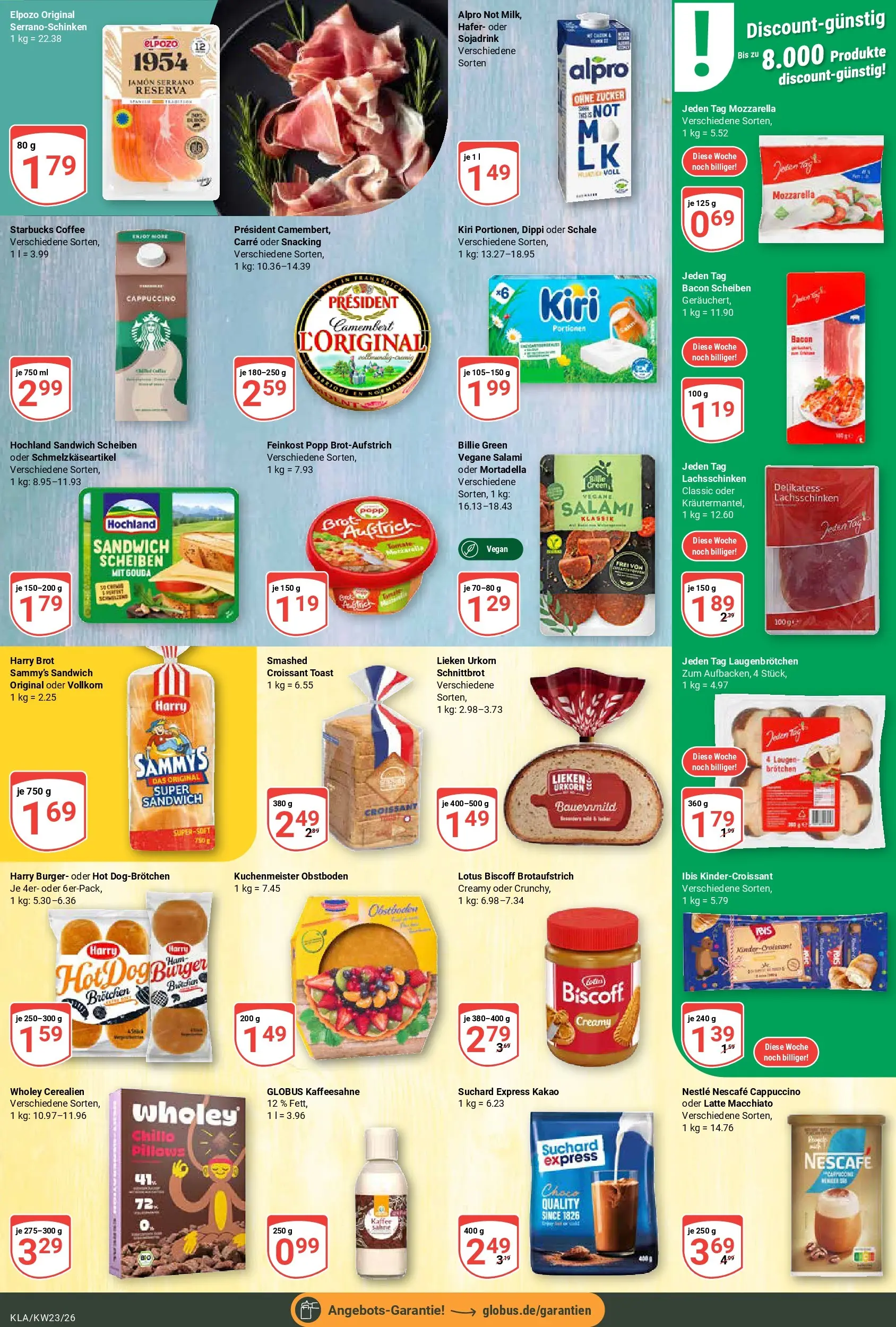 Globus Prospekt Kaiserslautern (ab 01.06.2026) » Angebote online | Seite: 12 | Produkte: Mozzarella, Gouda, Starbucks, Brot