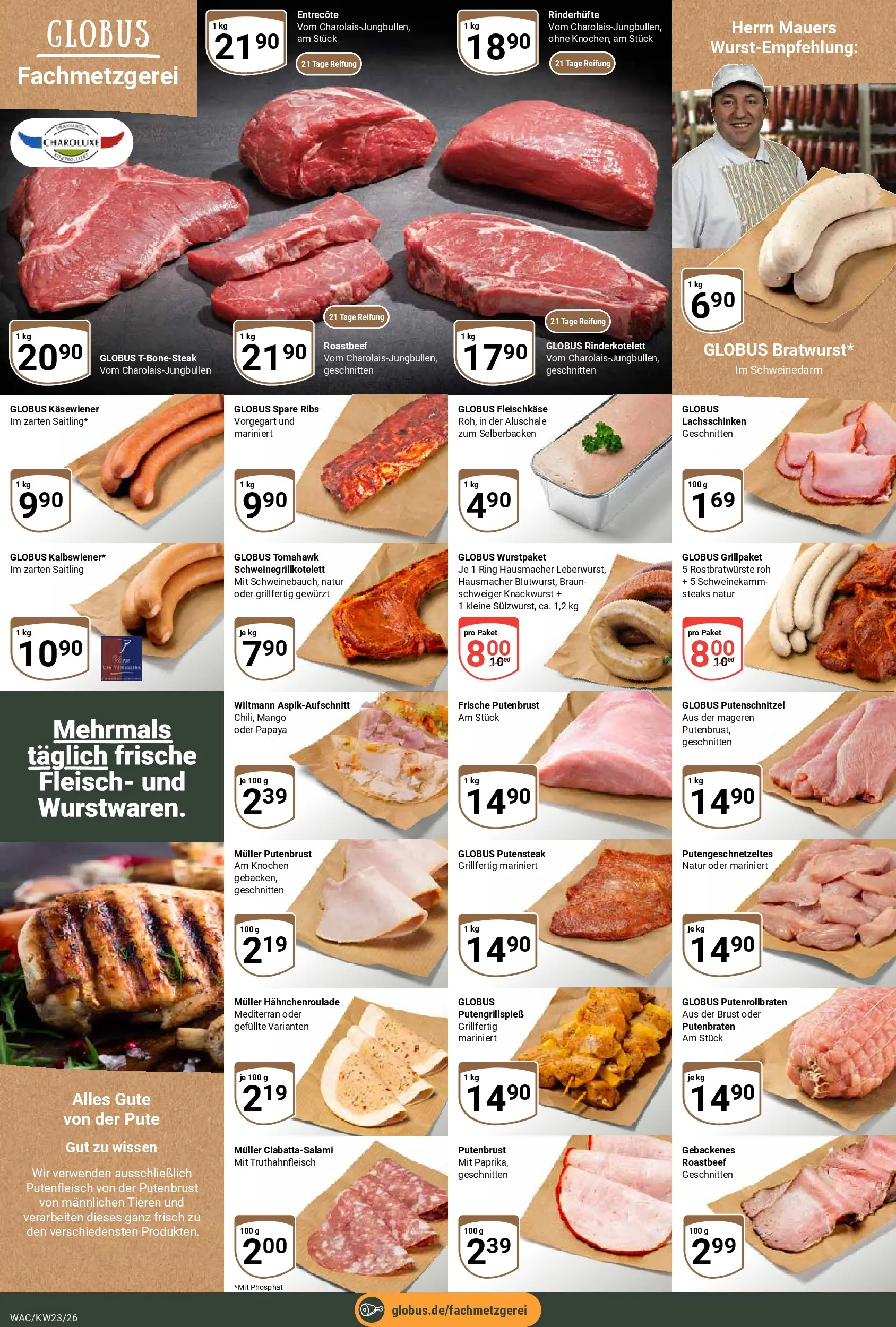 Globus Prospekt Markkleeberg (ab 01.06.2026) » Angebote online | Seite: 10 | Produkte: Pute, Spare ribs, Mango, Fleisch