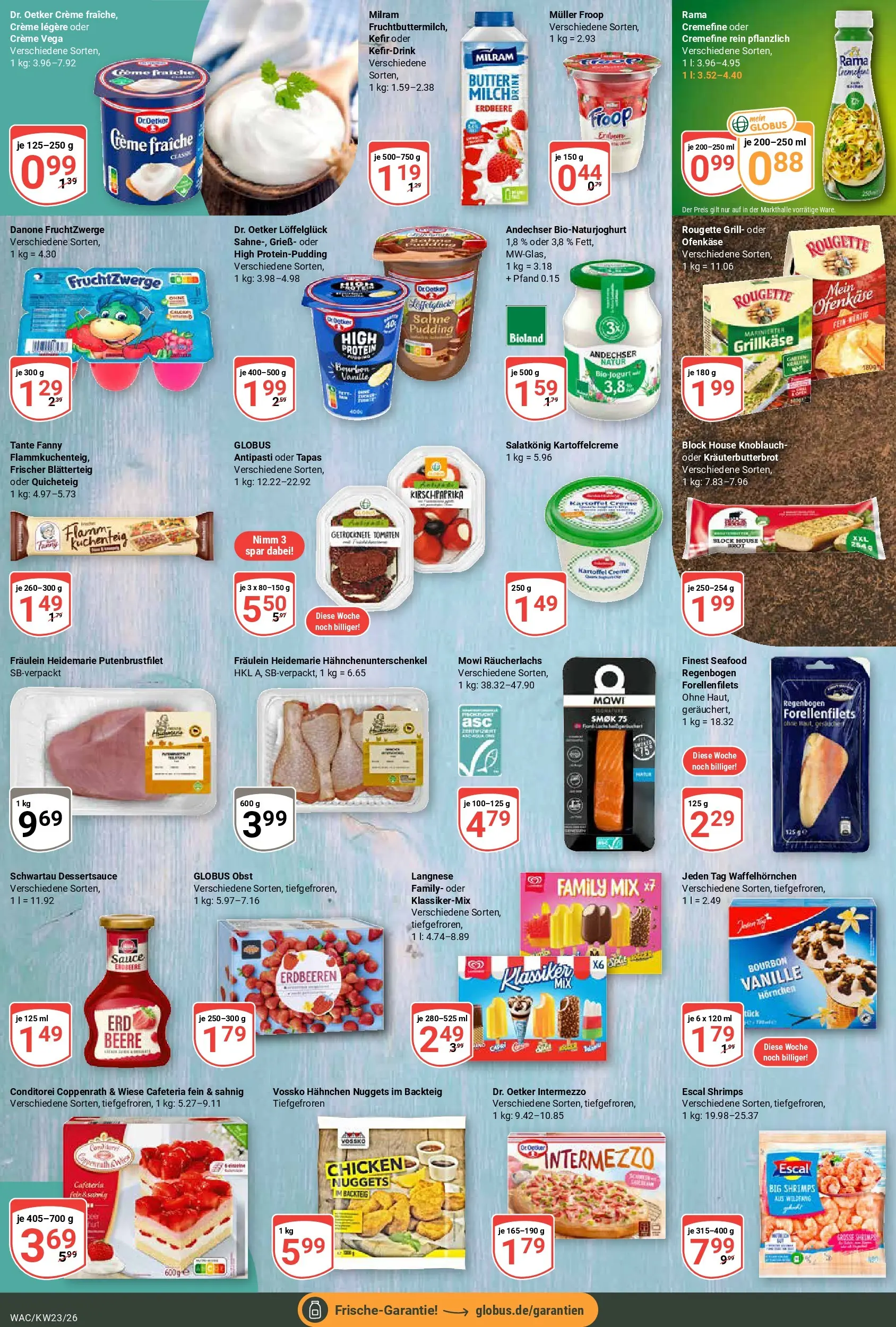Globus Prospekt Markkleeberg (ab 01.06.2026) » Angebote online | Seite: 14 | Produkte: Rama, Butter, Rougette ofenkase, Creme