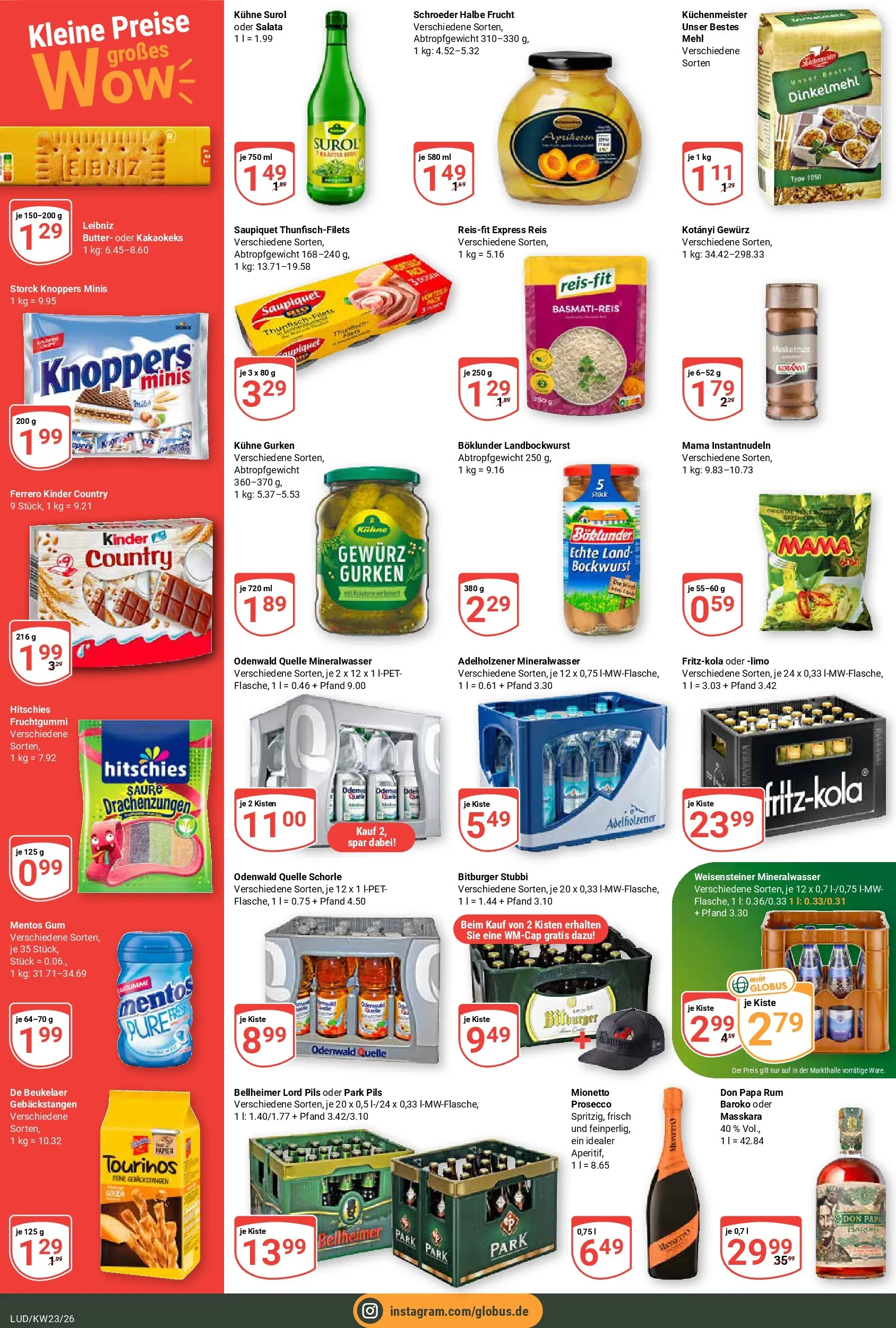 Globus Prospekt Ludwigshafen-Oggersheim (ab 01.06.2026) » Angebote online | Seite: 4 | Produkte: Mehl, Rum, Prosecco, Reis